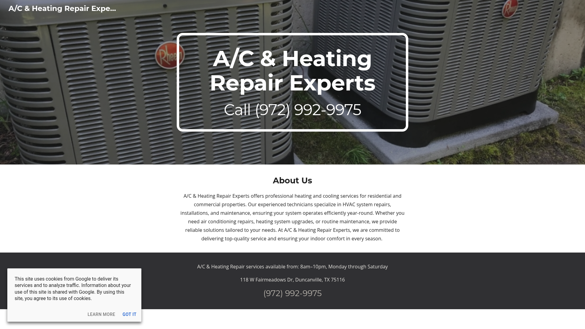 A/C & Heating Repair Experts