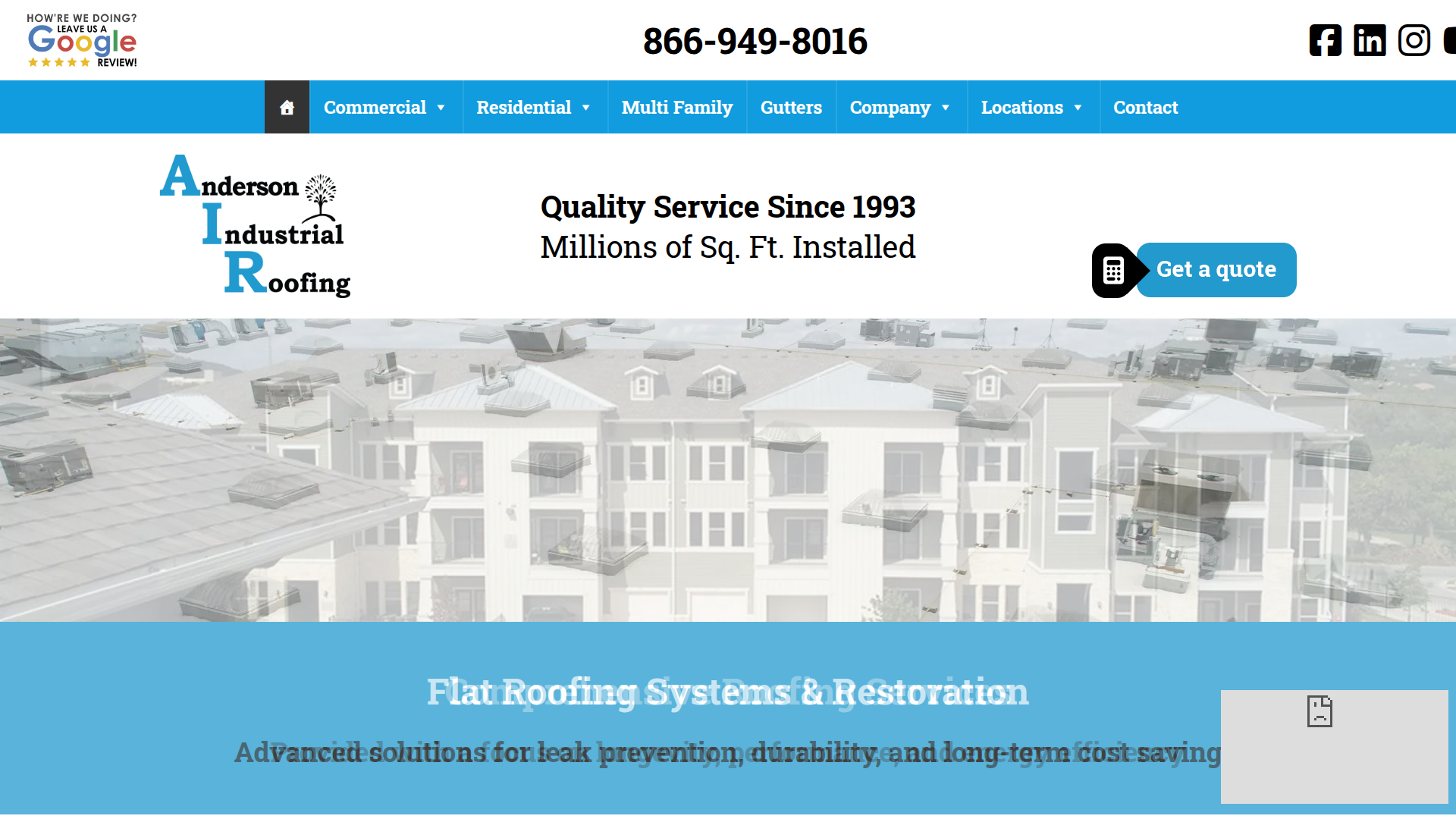 Anderson Industrial Roofing, Inc.