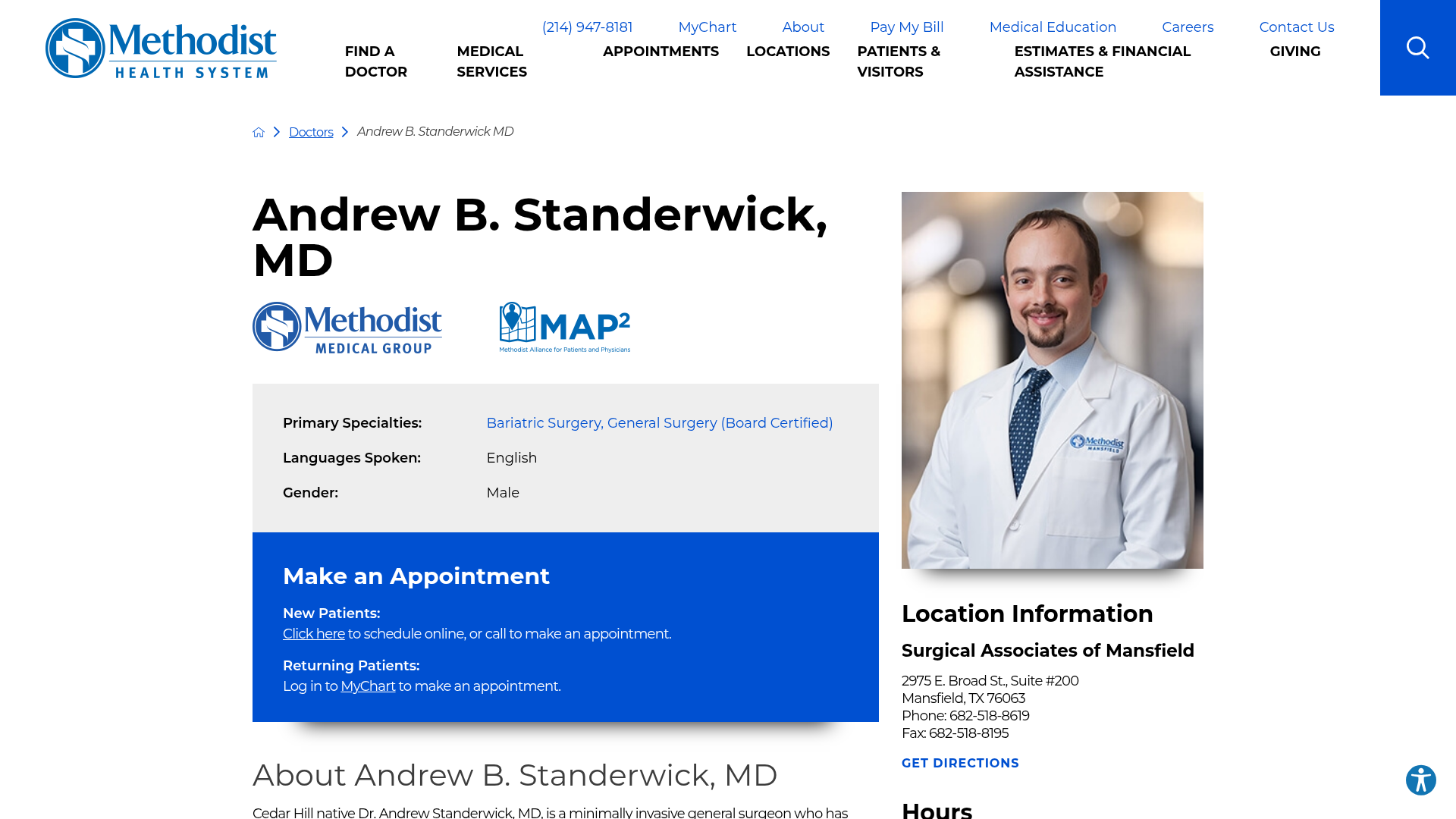 Andrew B Standerwick, MD