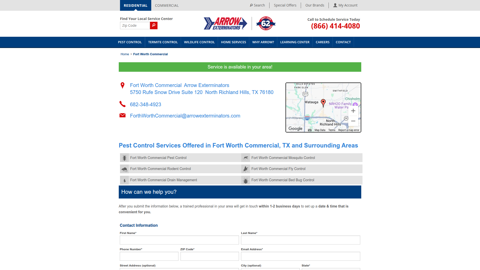 Arrow Exterminators - Fort Worth Commercial Services