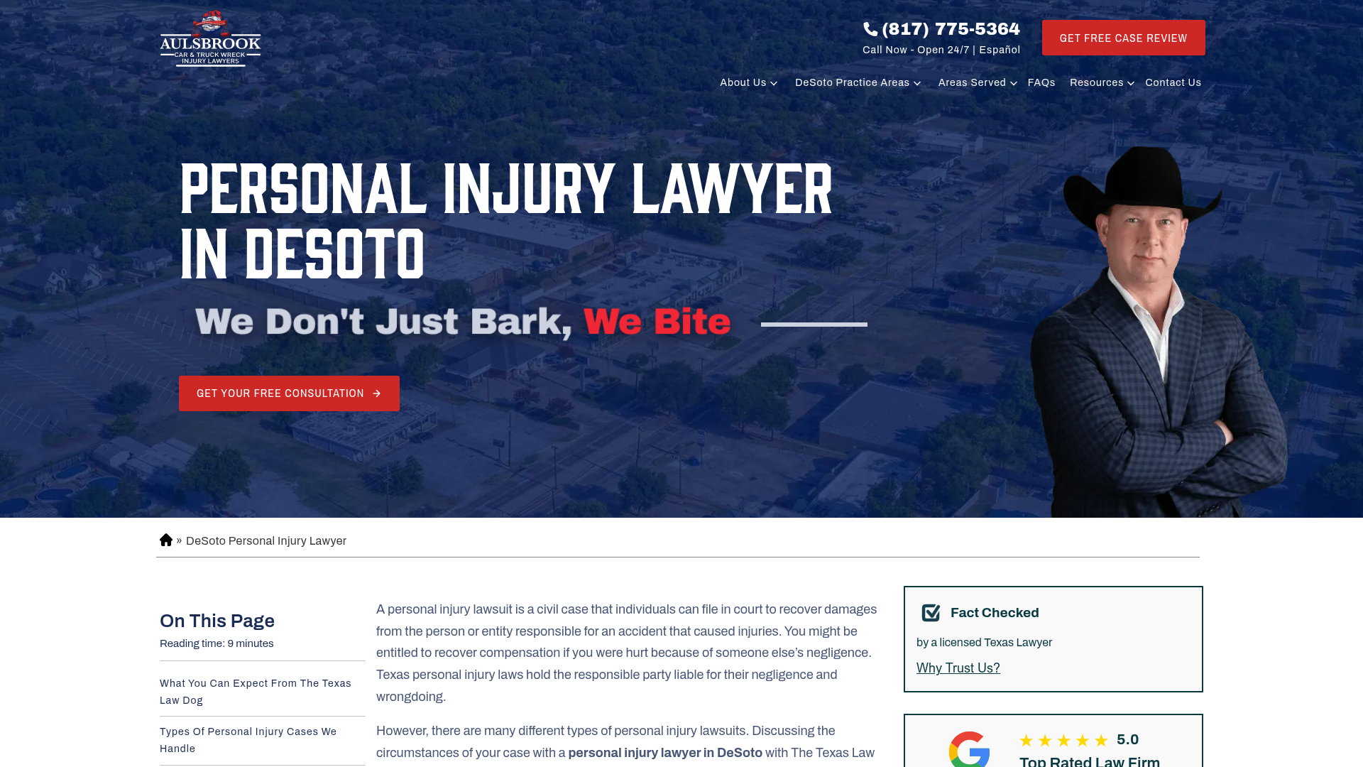 Aulsbrook Car & Truck Wreck Injury Lawyers DeSoto