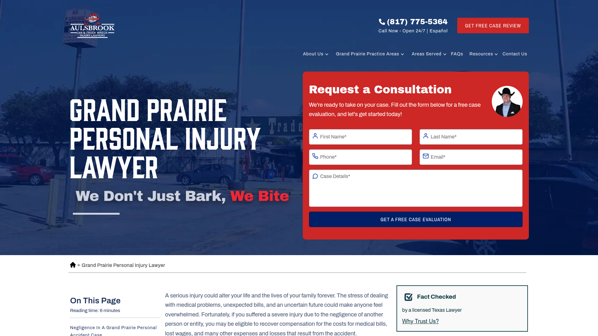 Aulsbrook Car & Truck Wreck Injury Lawyers Grand Prairie