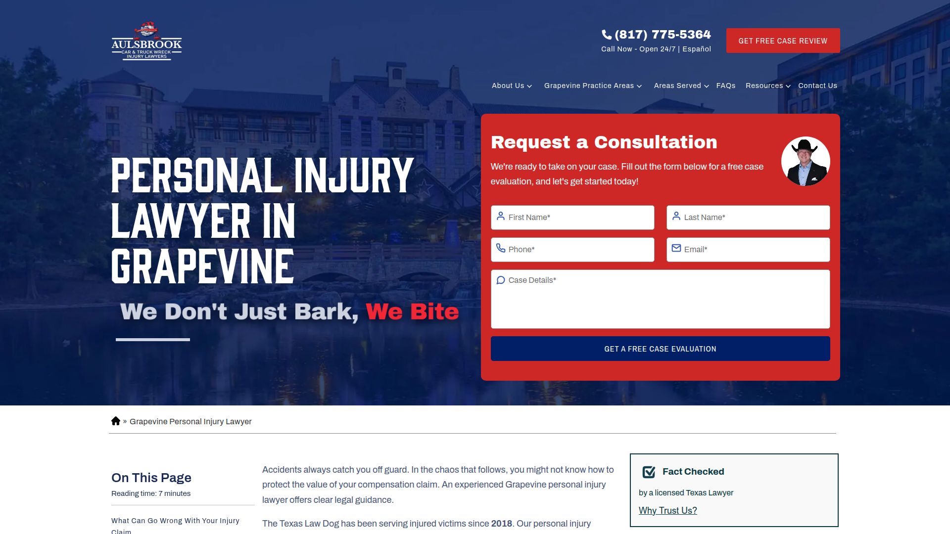 Aulsbrook Car & Truck Wreck Injury Lawyers Grapevine