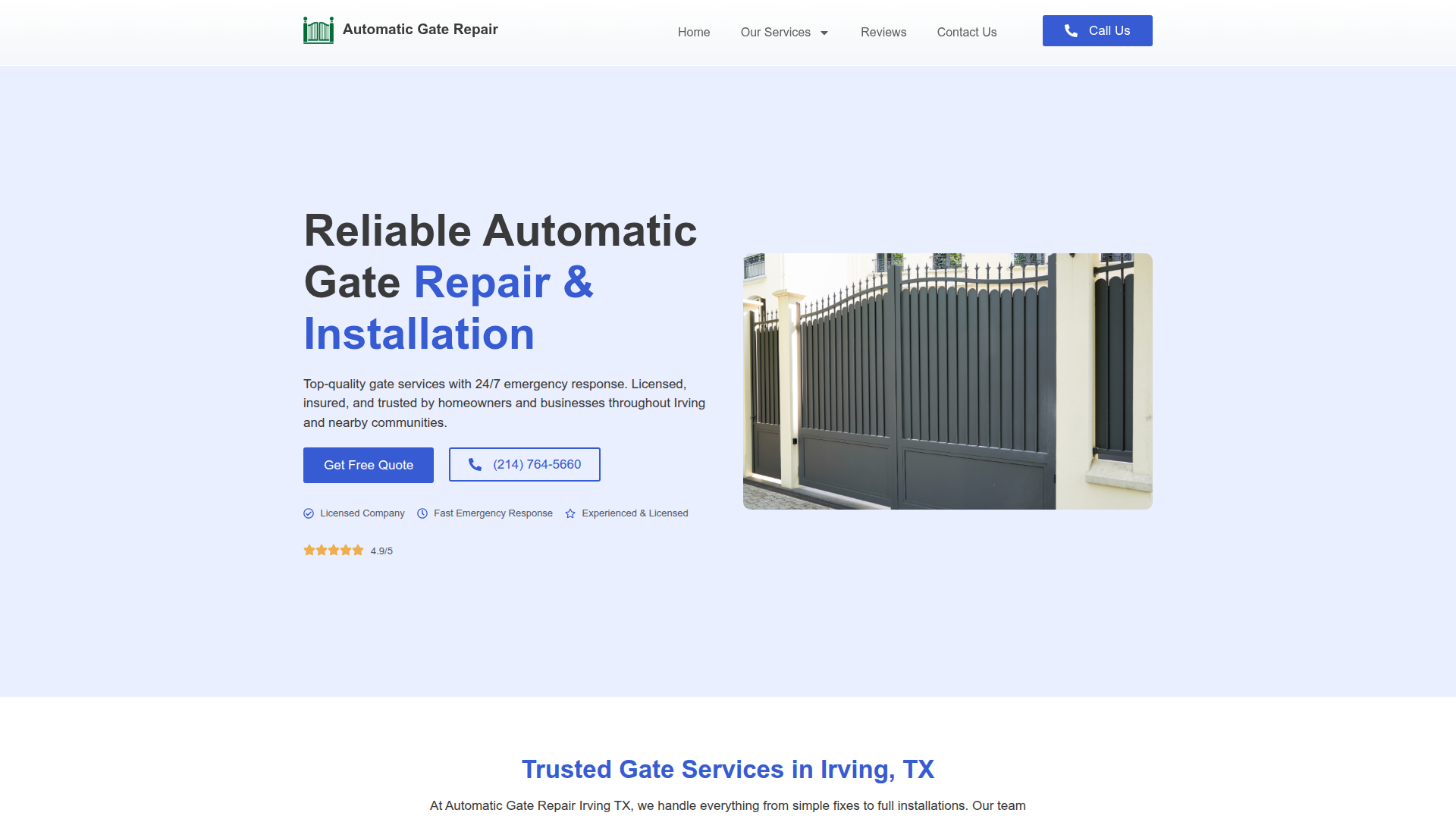Automatic Gate Repair Irving TX