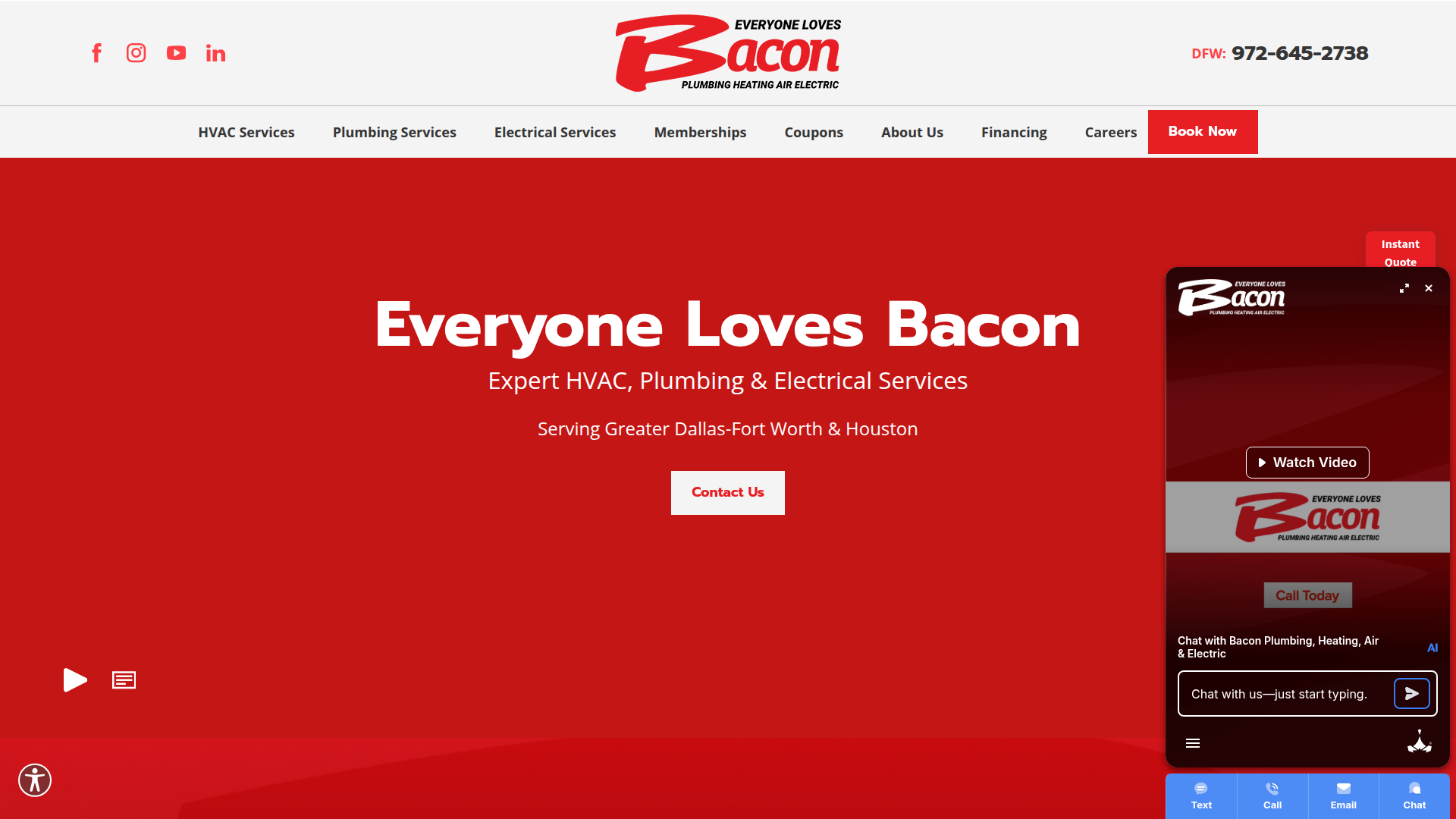 Bacon Plumbing Heating Air Electric