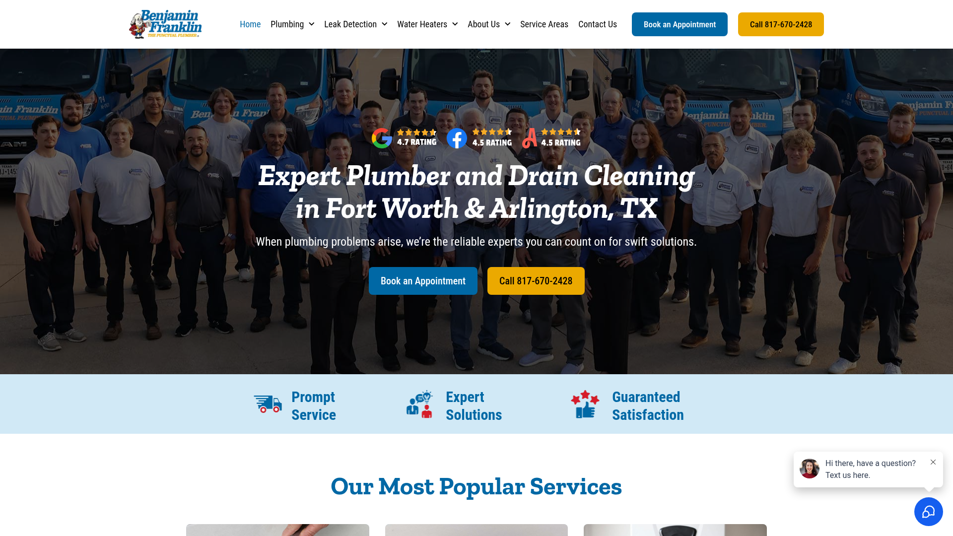 Benjamin Franklin Plumbing, Water Heaters, & Drain Cleaning