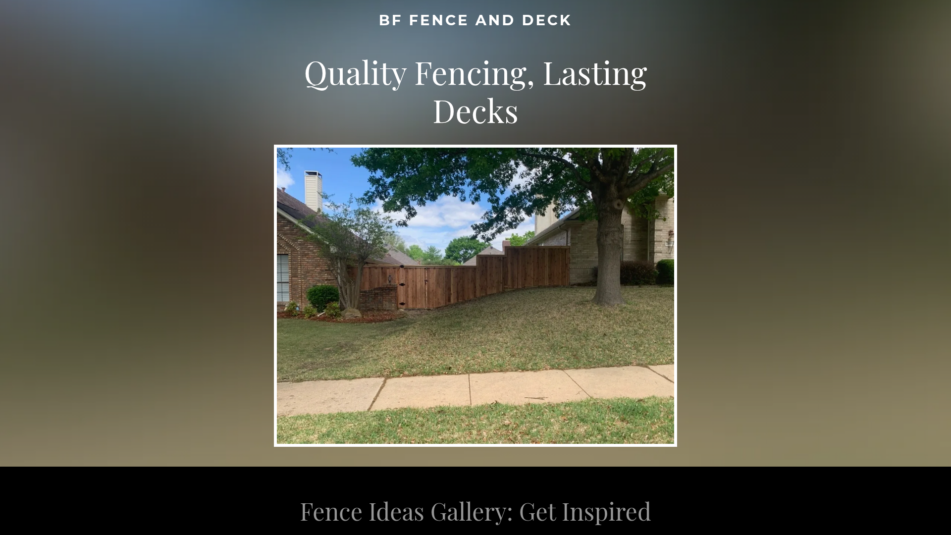 BF Fence and Deck