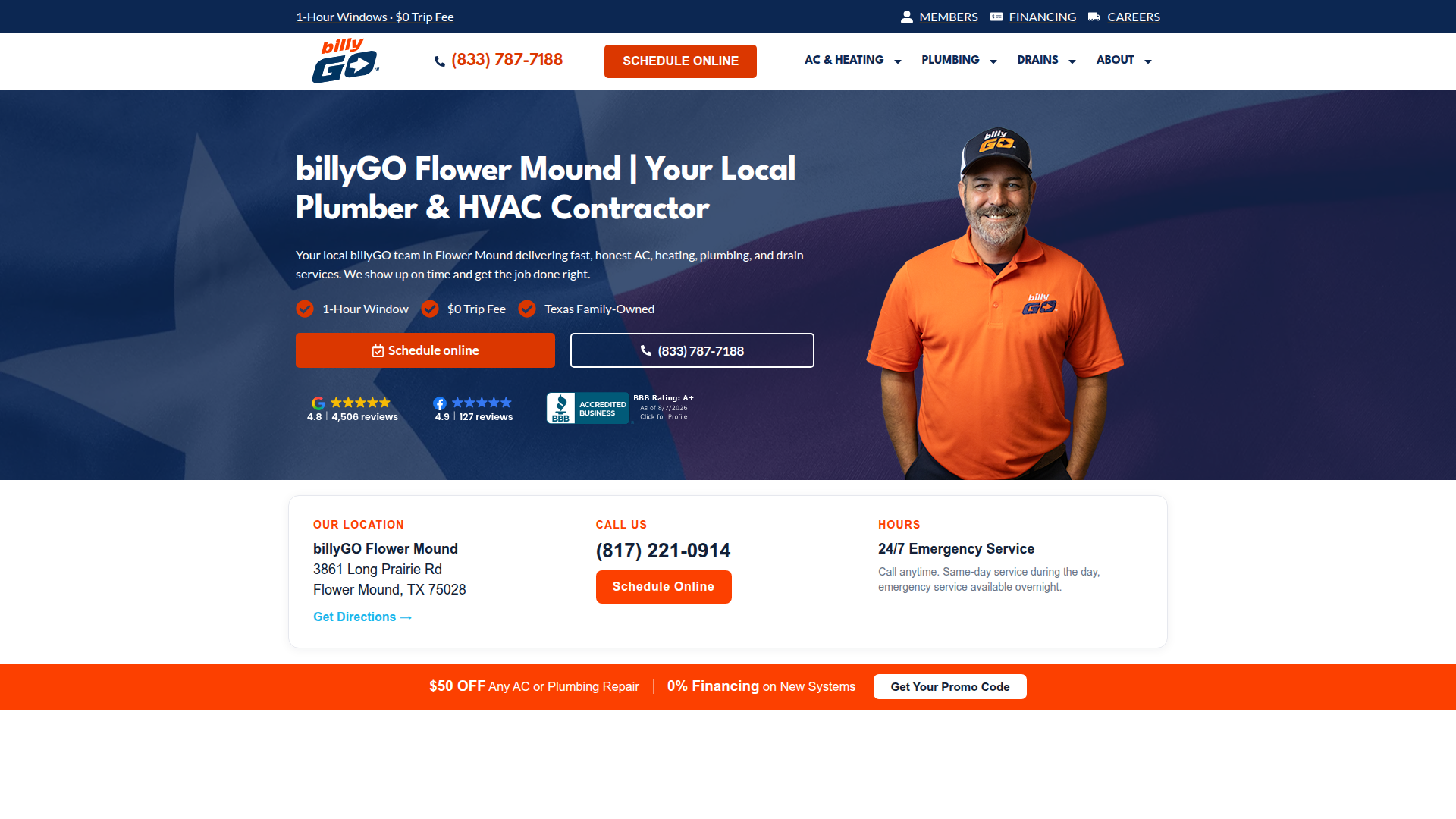 billyGO Air Conditioning & Plumbing – Flower Mound