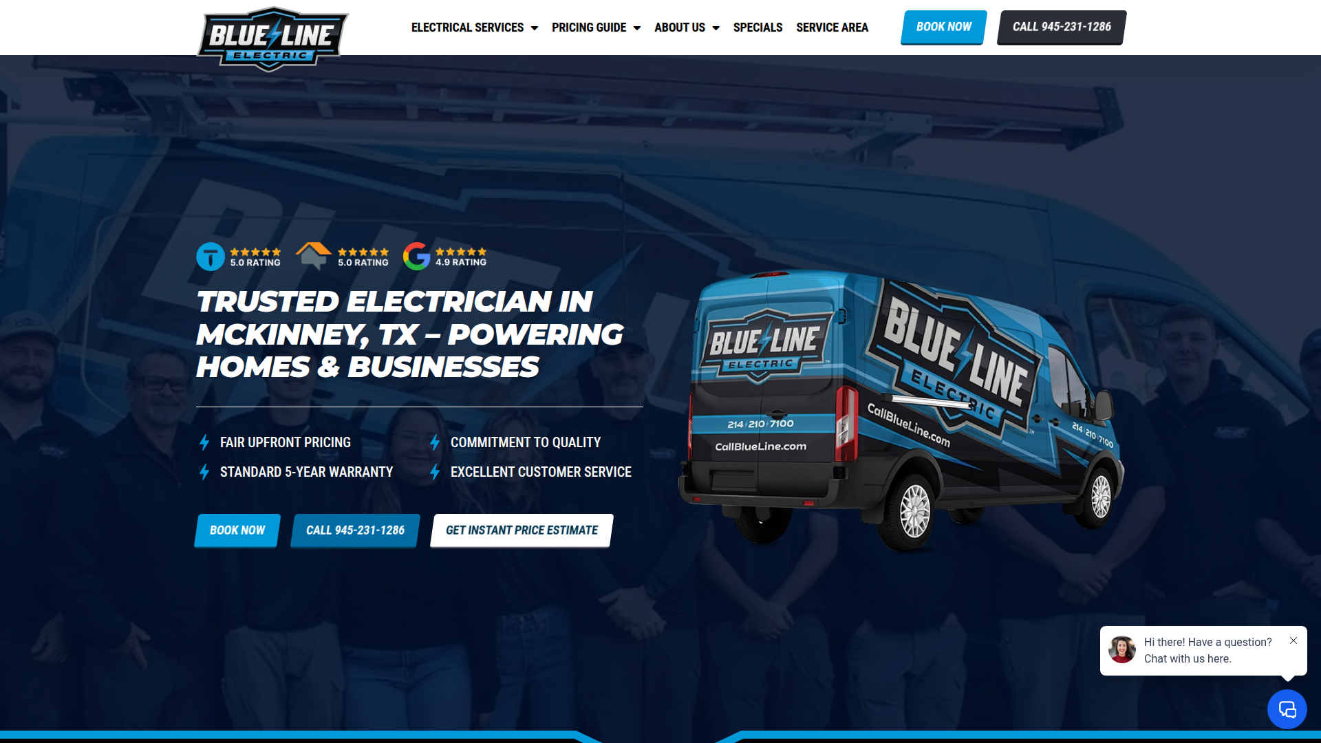 Blue Line Electrical Repair & EV Charger Installations