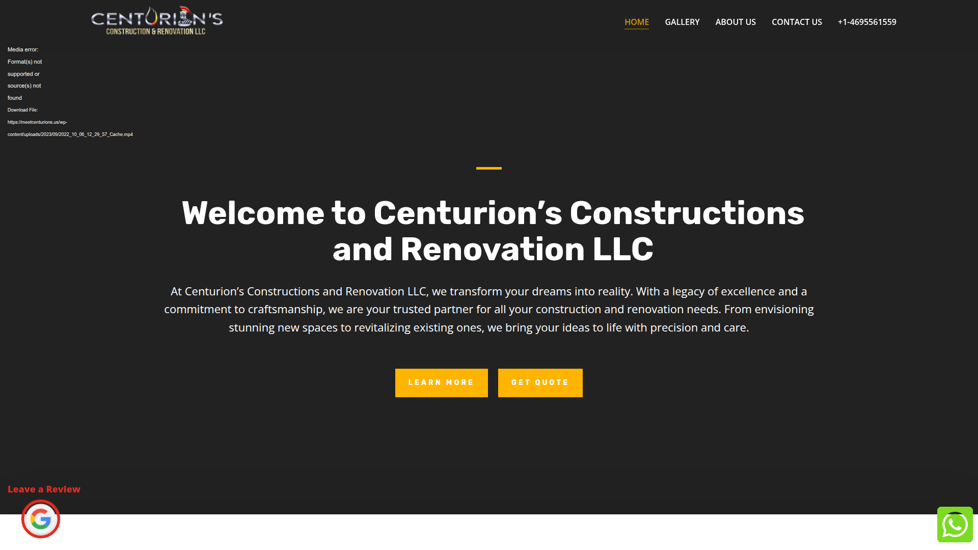 Centurion's construction and renovation LLC