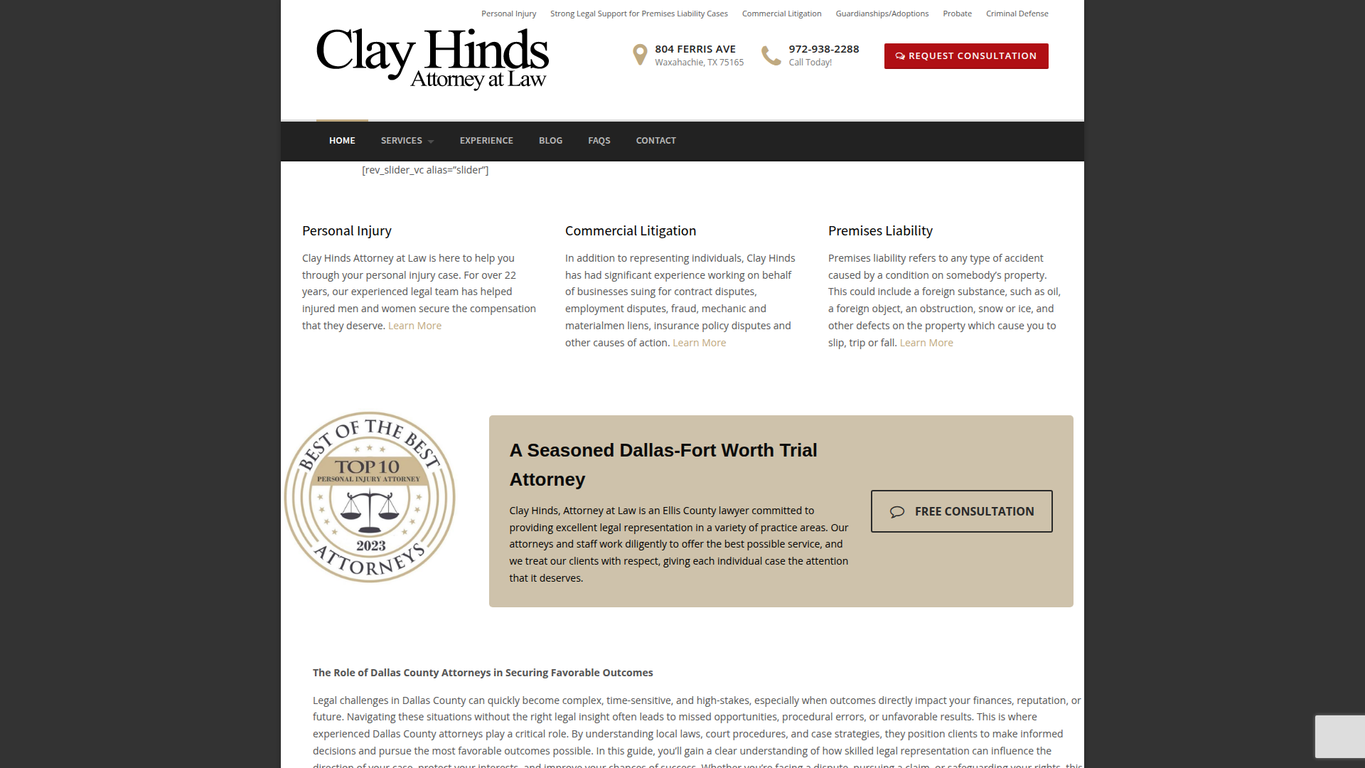 Clay Hinds - Attorney at law