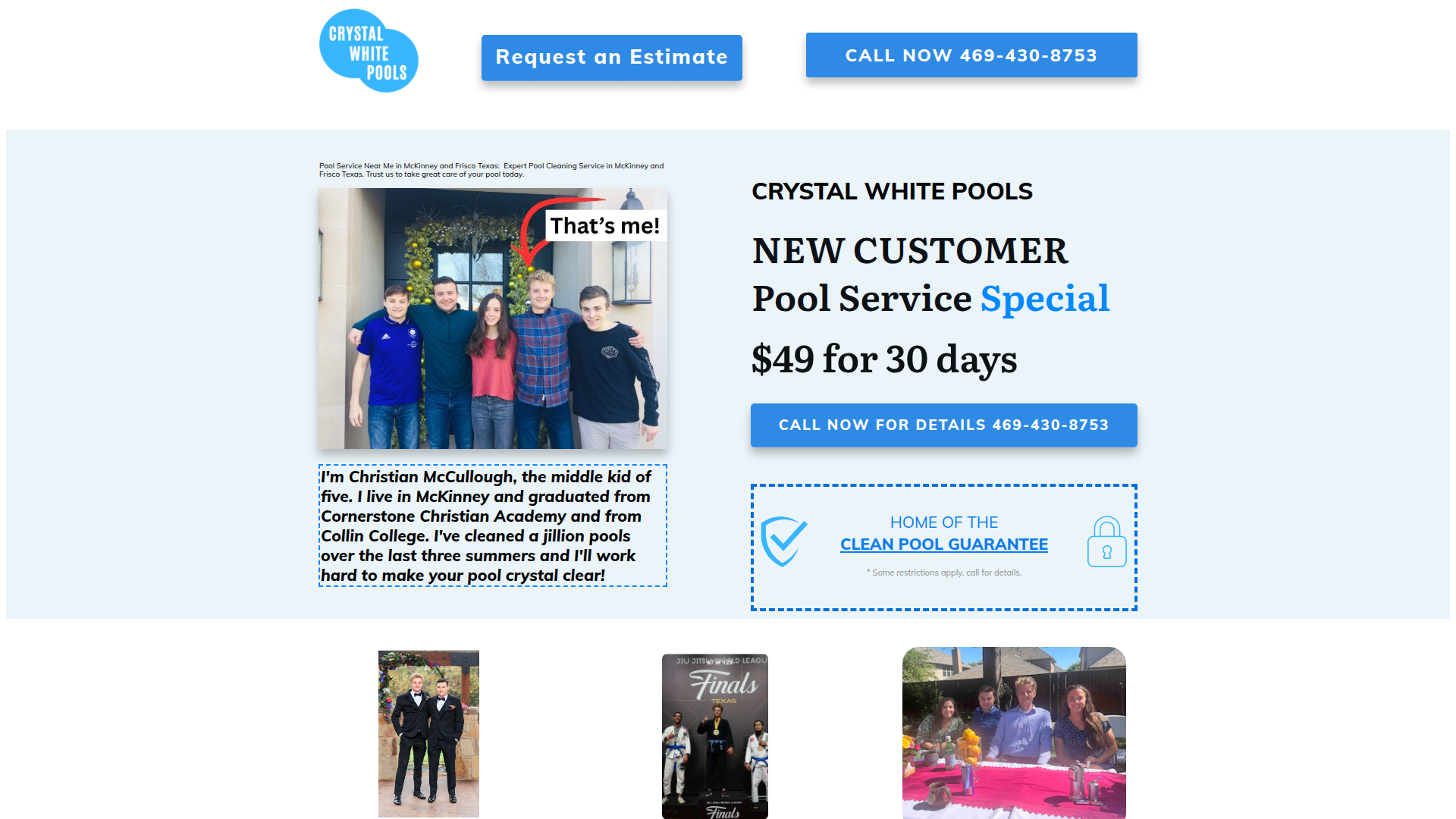 Crystal White Pools
