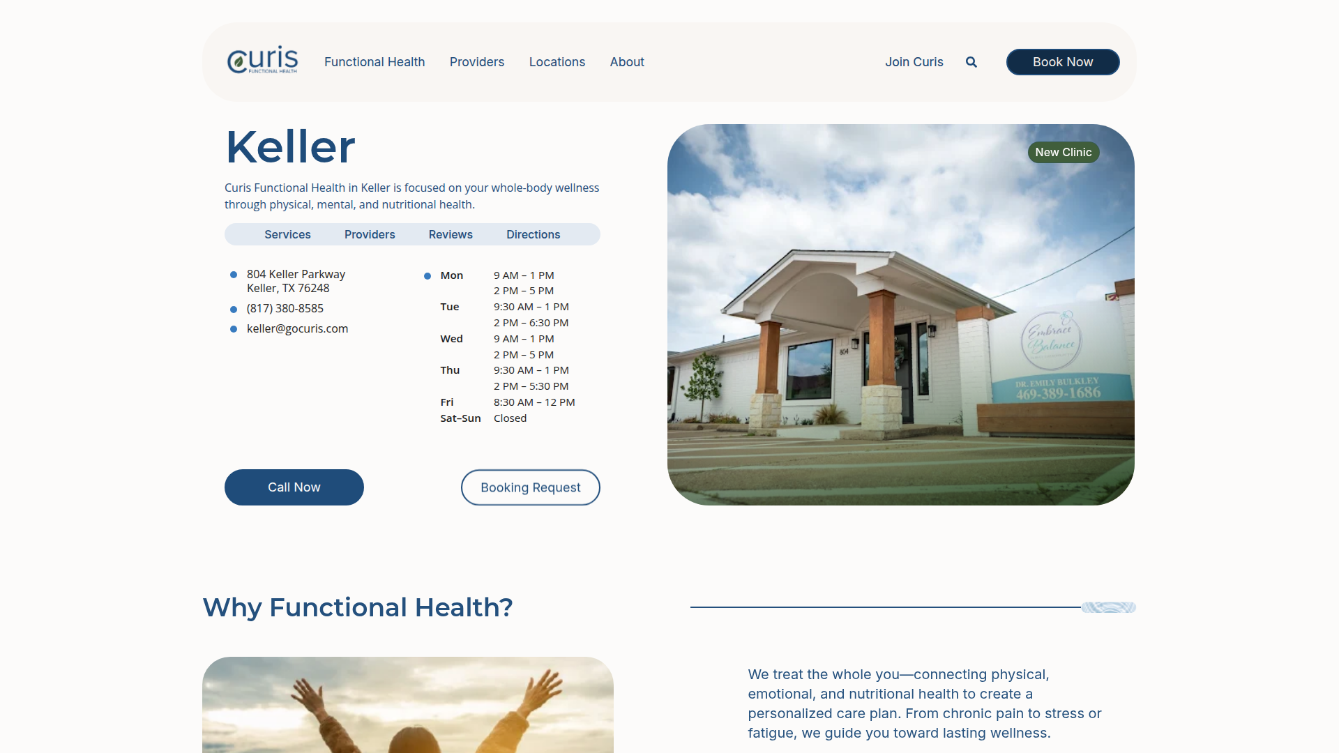 Curis Functional Health (Formerly Embrace Balance Family Chiropractic)