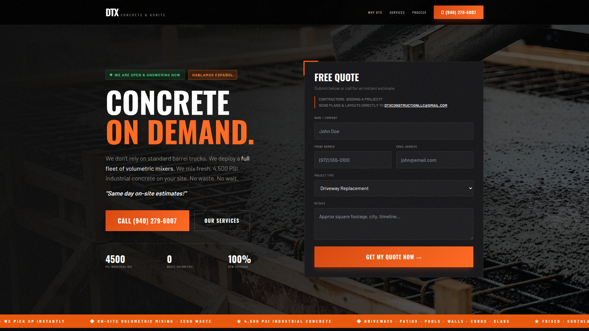 DTX Concrete & Gunite