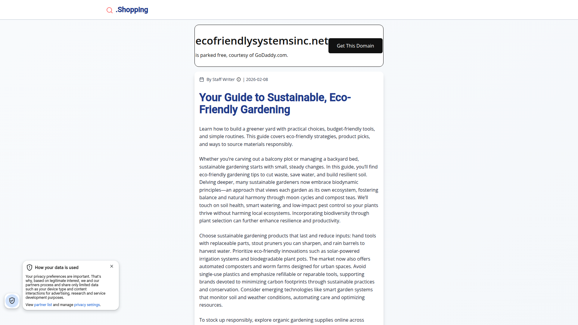 Eco Friendly Systems