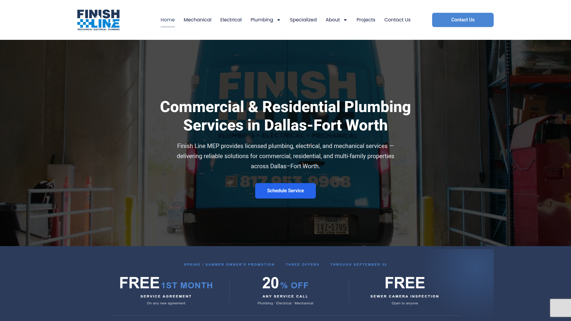 Finish Line Mechanical Electrical and Plumbing