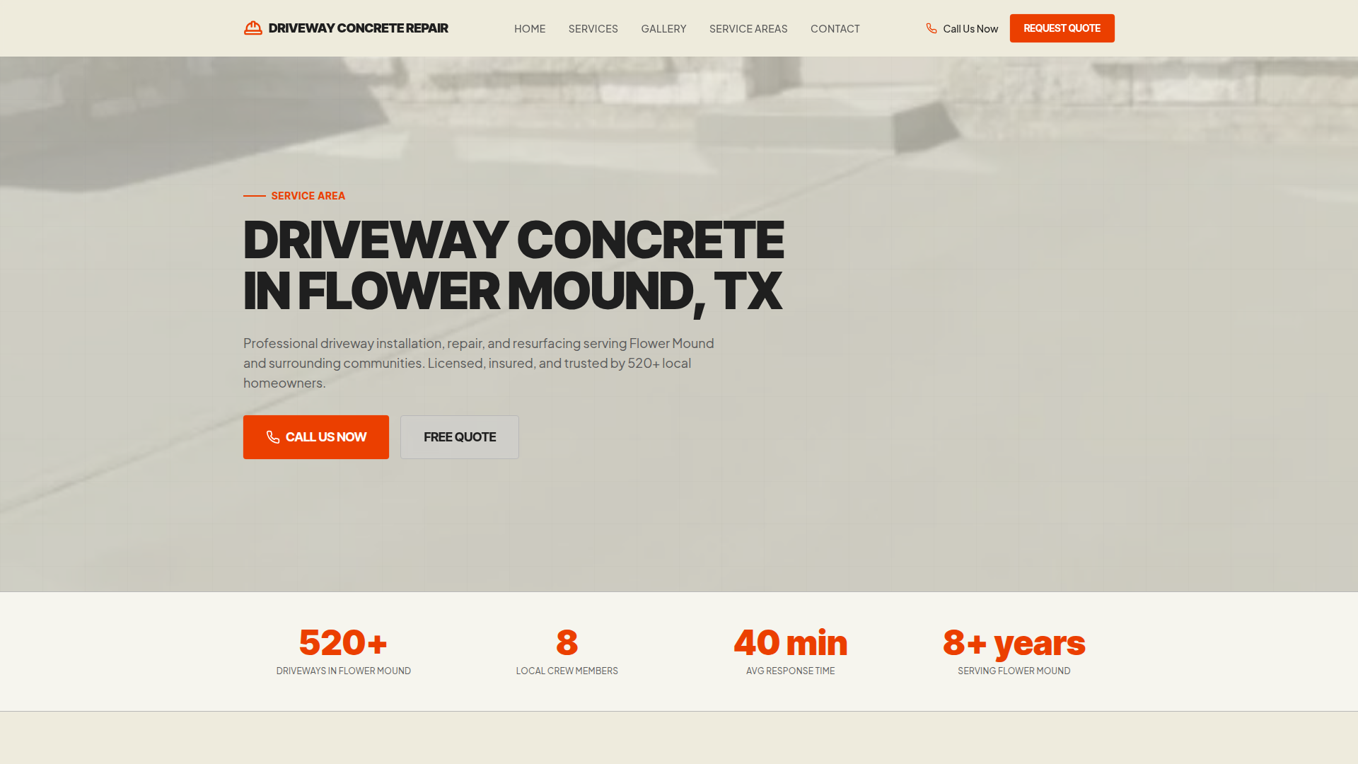 Flower Mound Solid Driveway Concrete Services