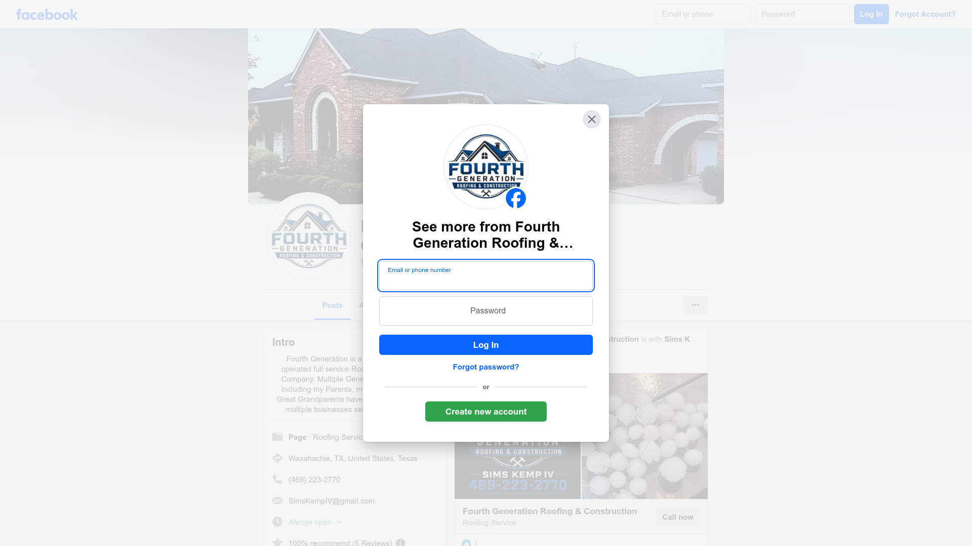 FOURTH GENERATION ROOFING & CONSTRUCTION