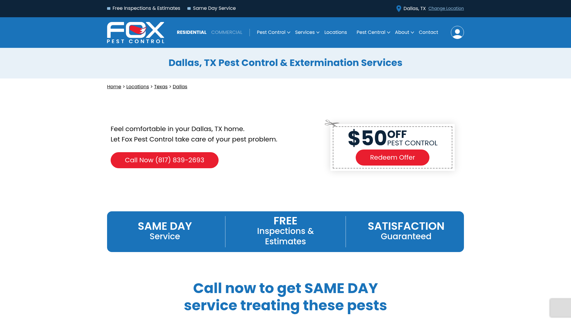 Fox Pest Control Southlake