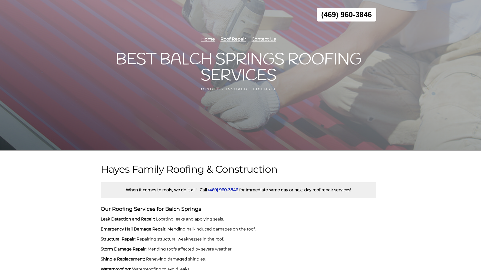 Hayes Family Roofing & Construction