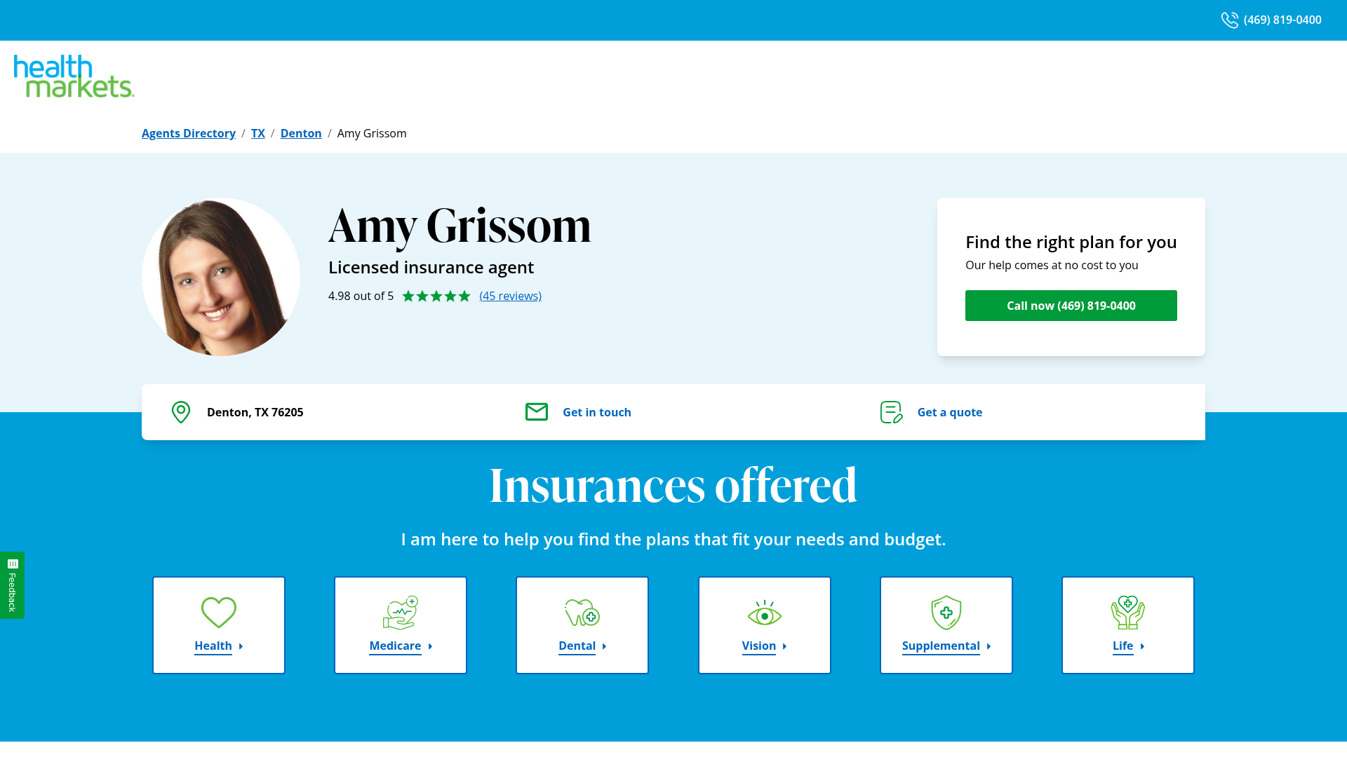 Healthmarkets Insurance - Amy Nicole Grissom