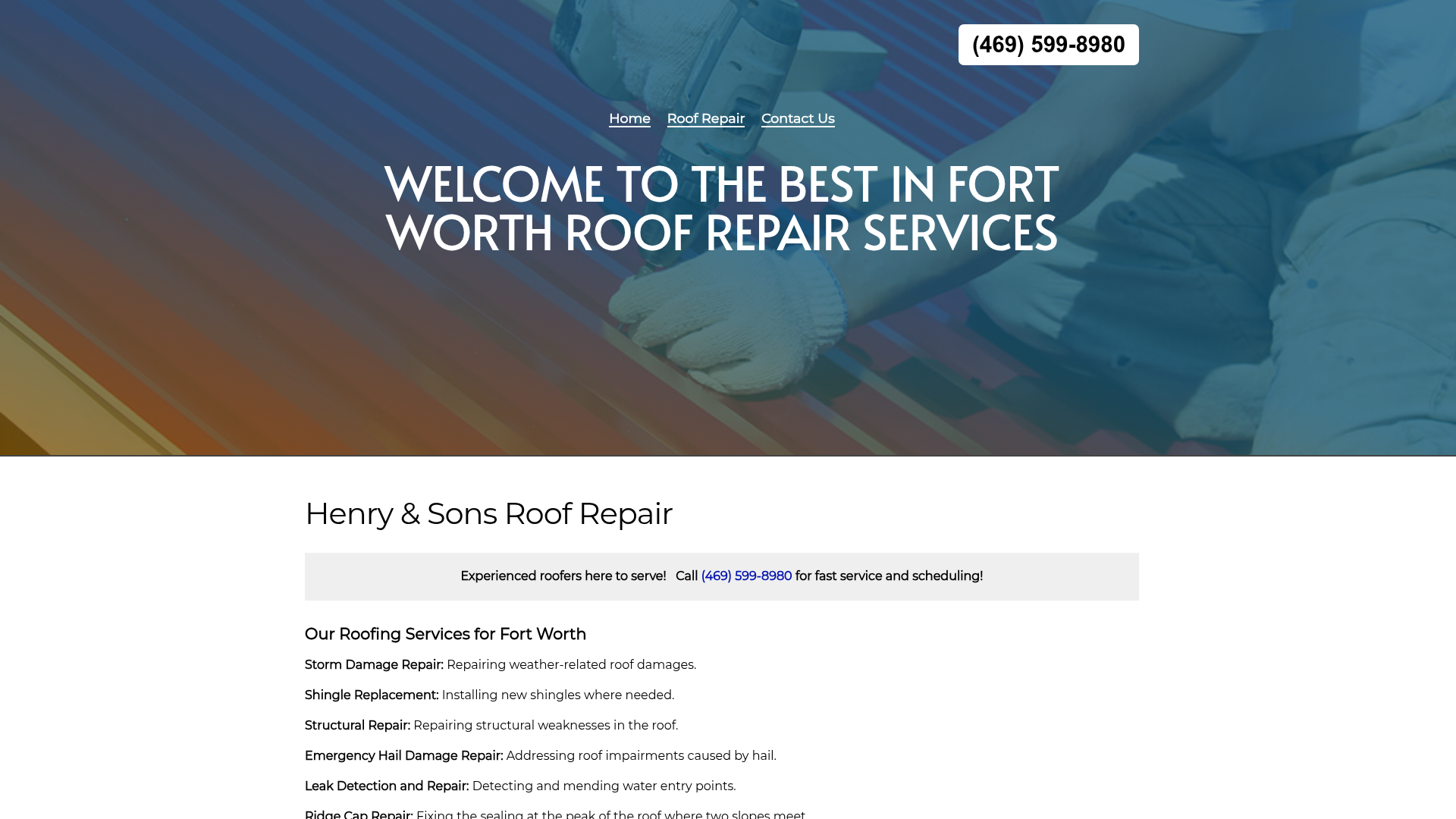 Henry & Sons Roof Repair