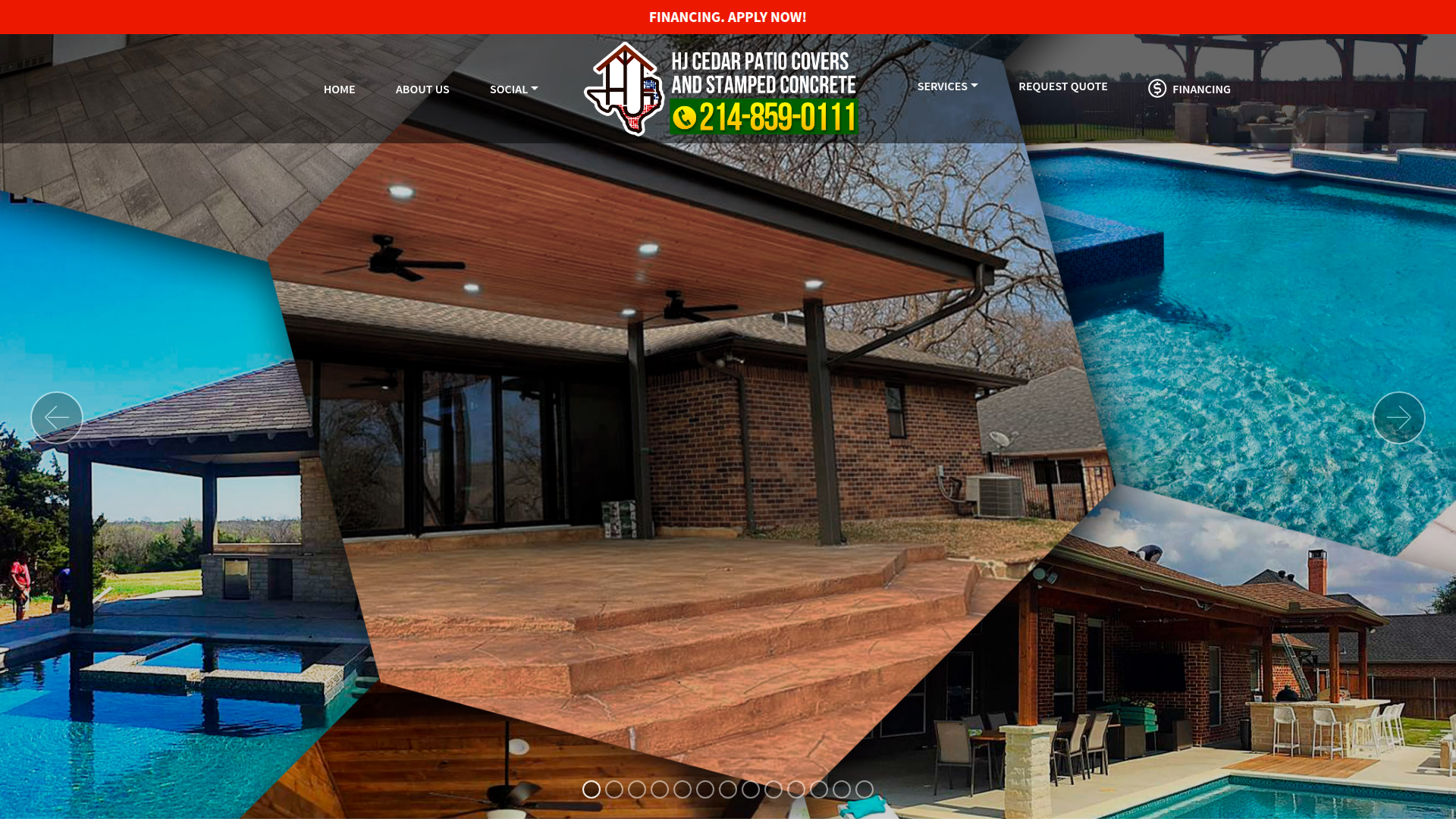 HJ Cedar Patio Covers and Stamped Concrete