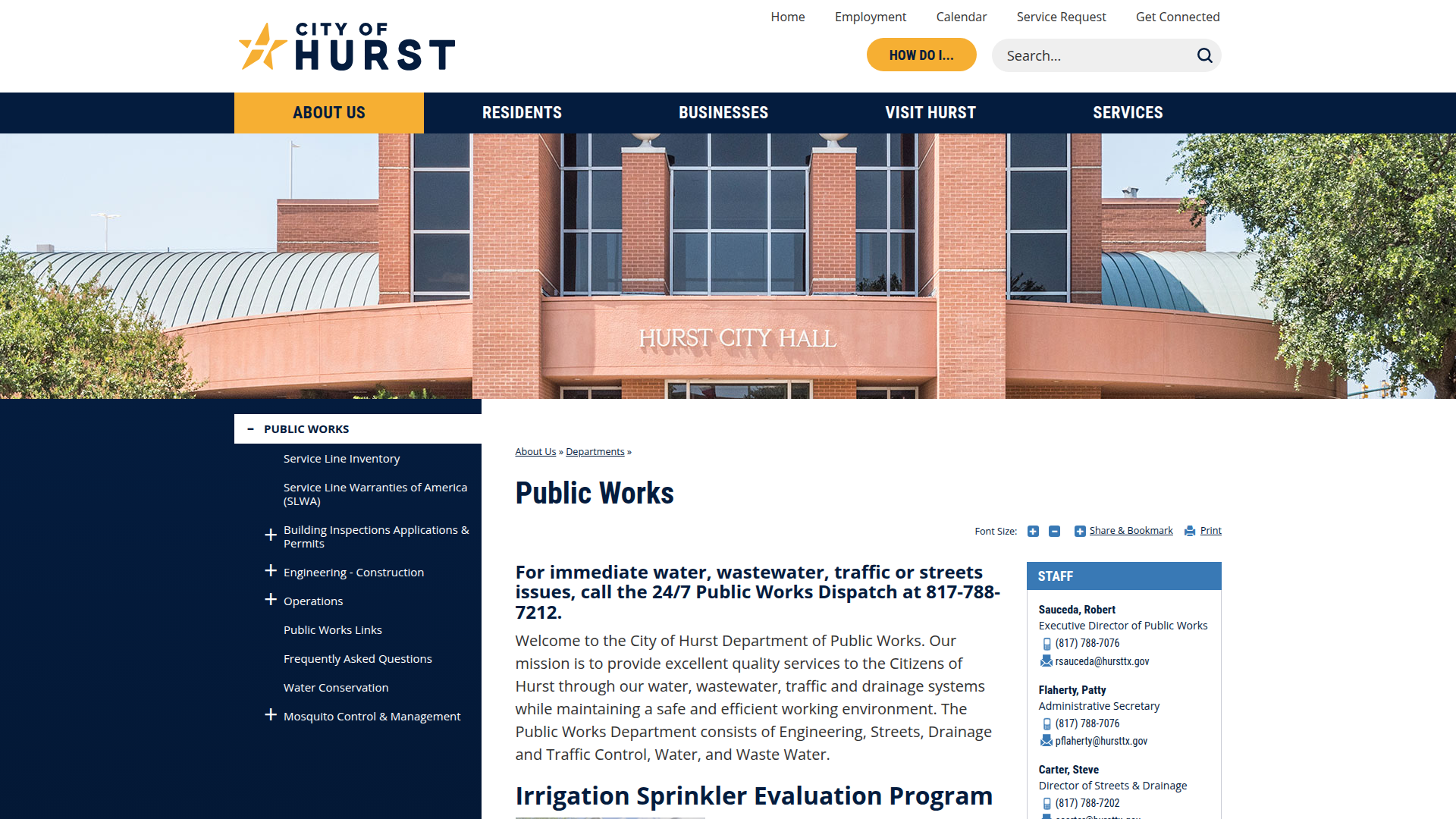 Hurst Public Works Department