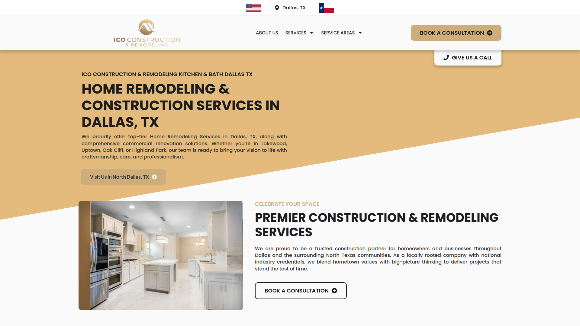 ICO Construction & Remodeling Kitchen & Bath Dallas TX