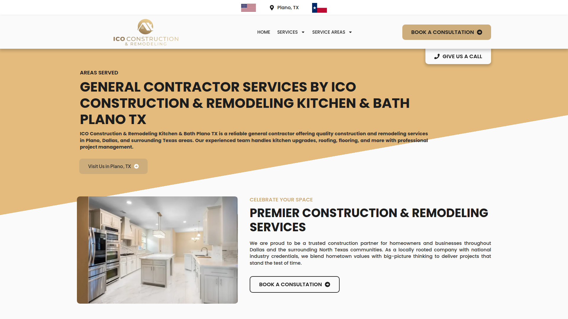 ICO Construction & Remodeling Kitchen & Bath Plano TX