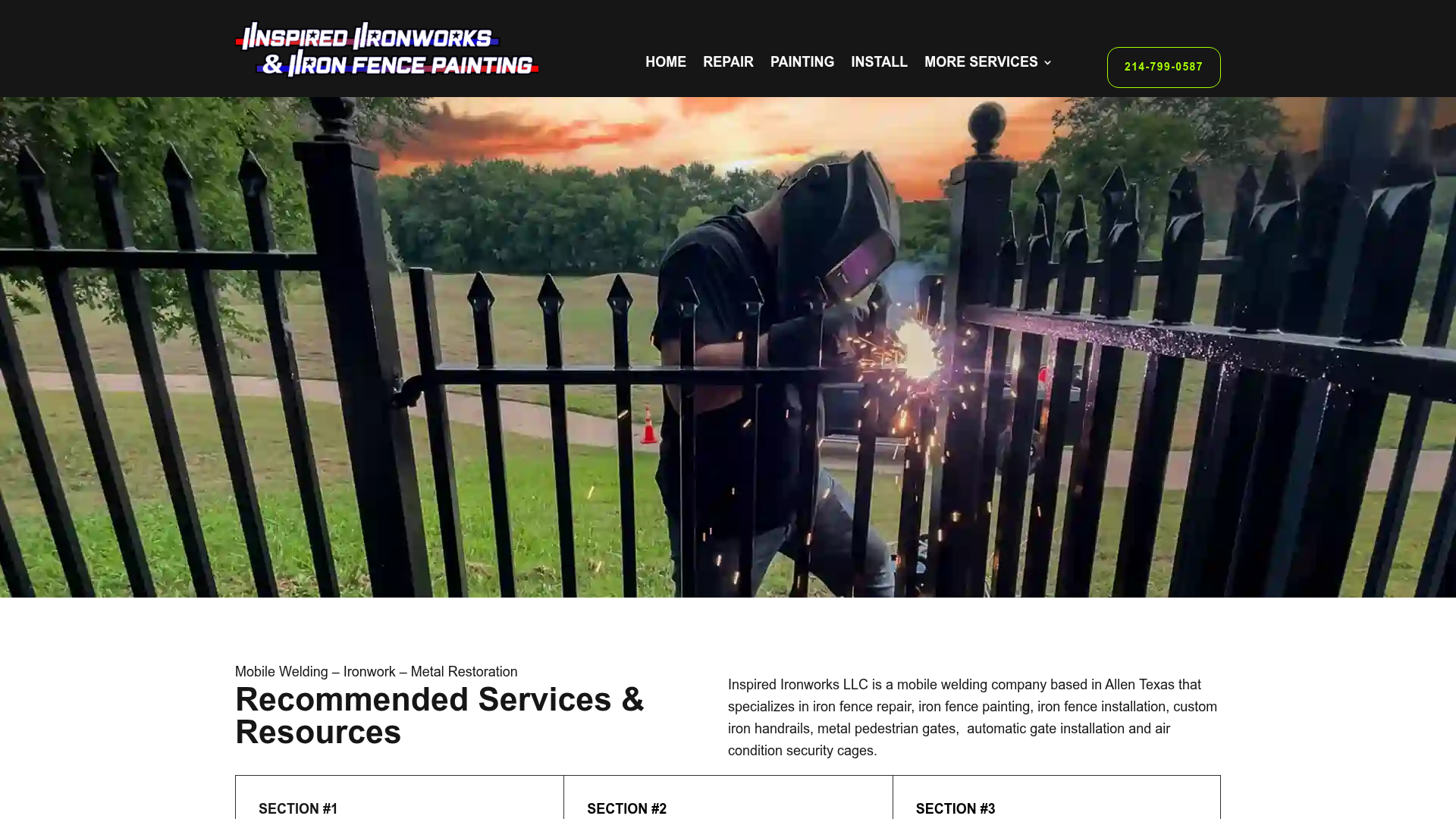 Inspired Ironworks and Iron Fence Painting