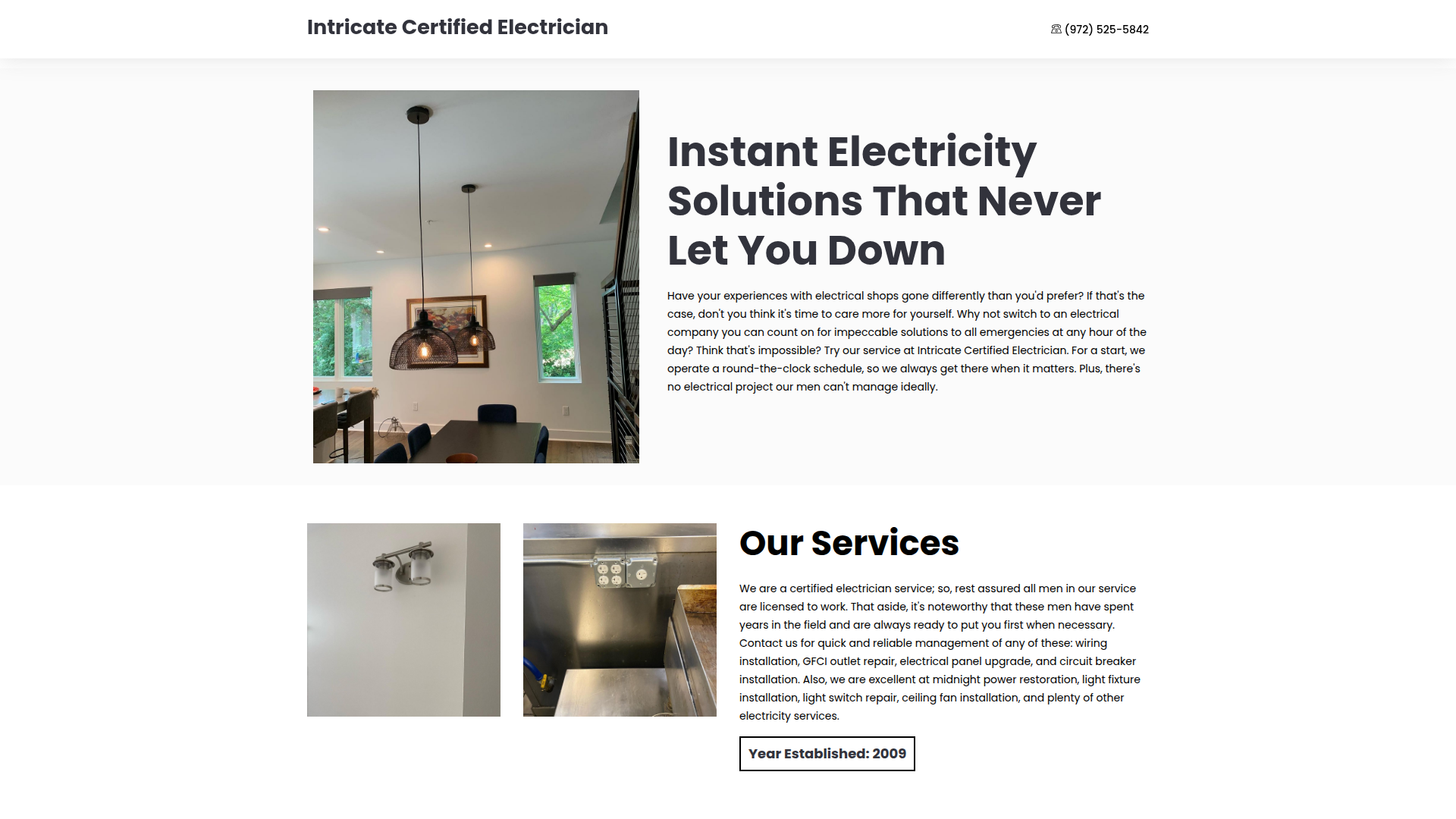 Intricate Certified Electrician