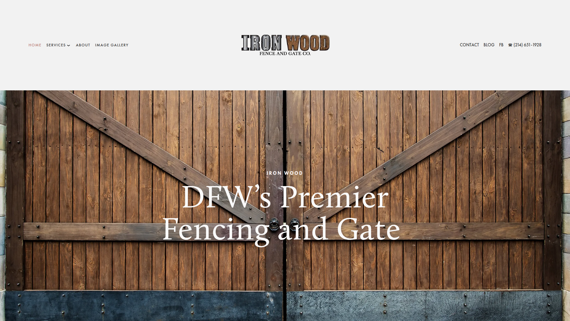 Iron Wood Fence and Gate