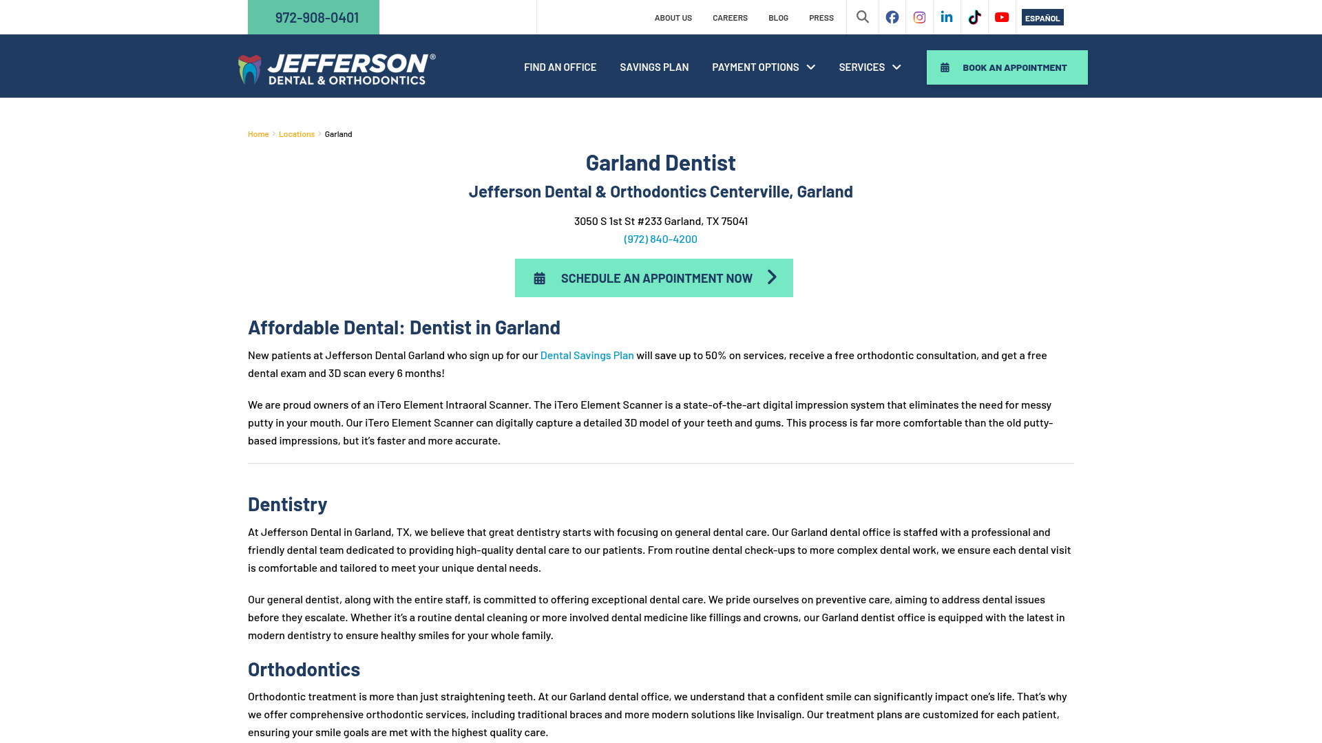 Jefferson Dental & Orthodontics - Garland Dentist