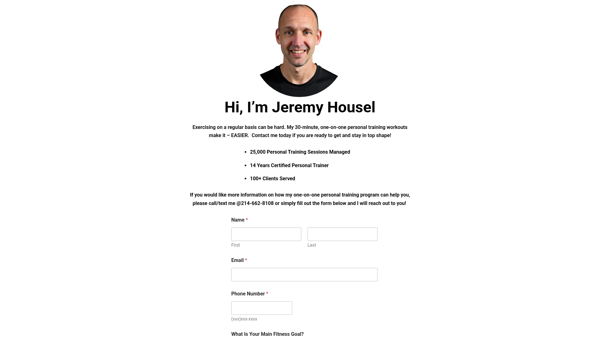 Jeremy's Personal Training