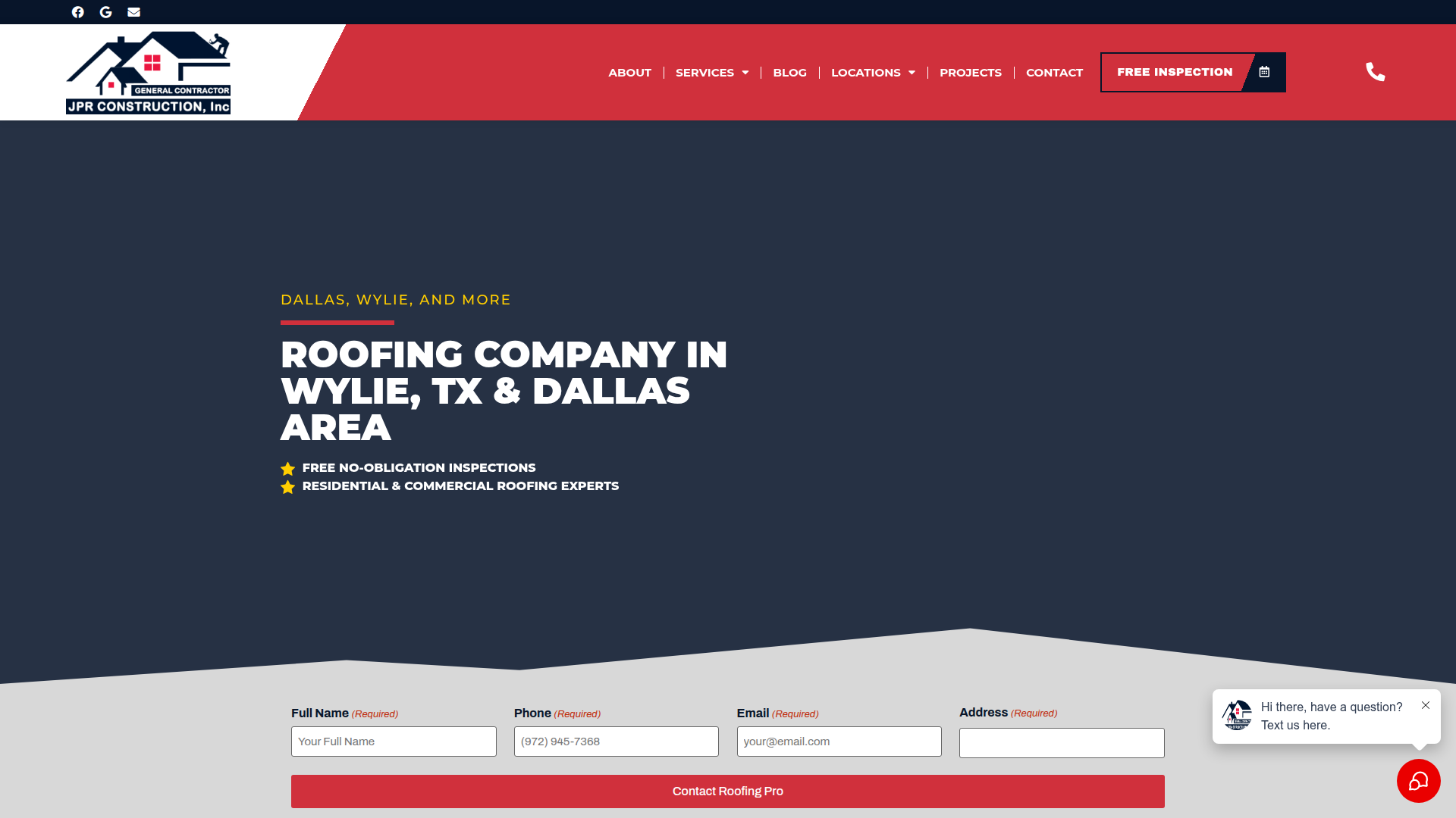 JPR Construction Inc - Roofing Company