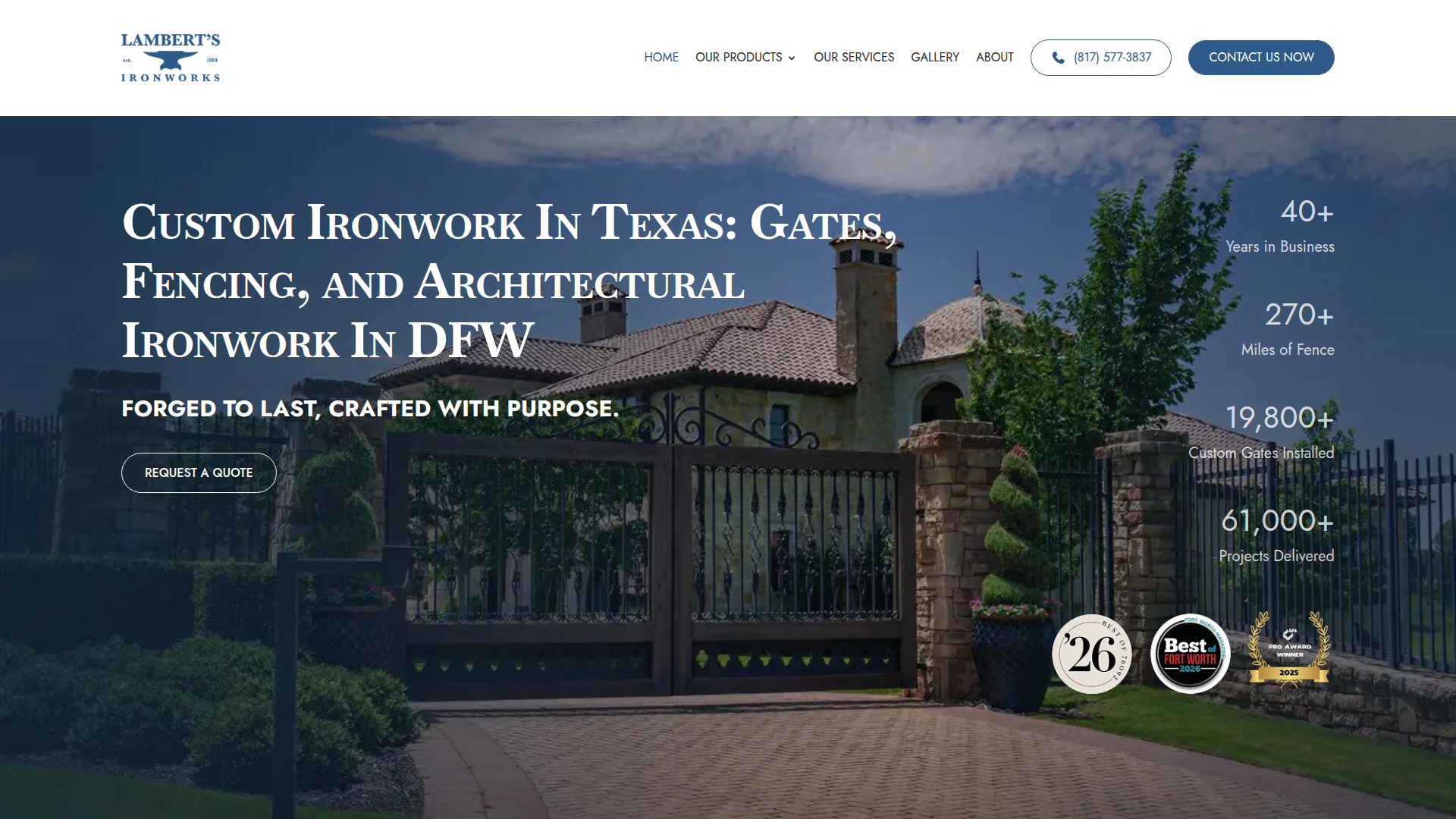 Lambert's Ironworks | Custom Gates, Fences, & Ironwork