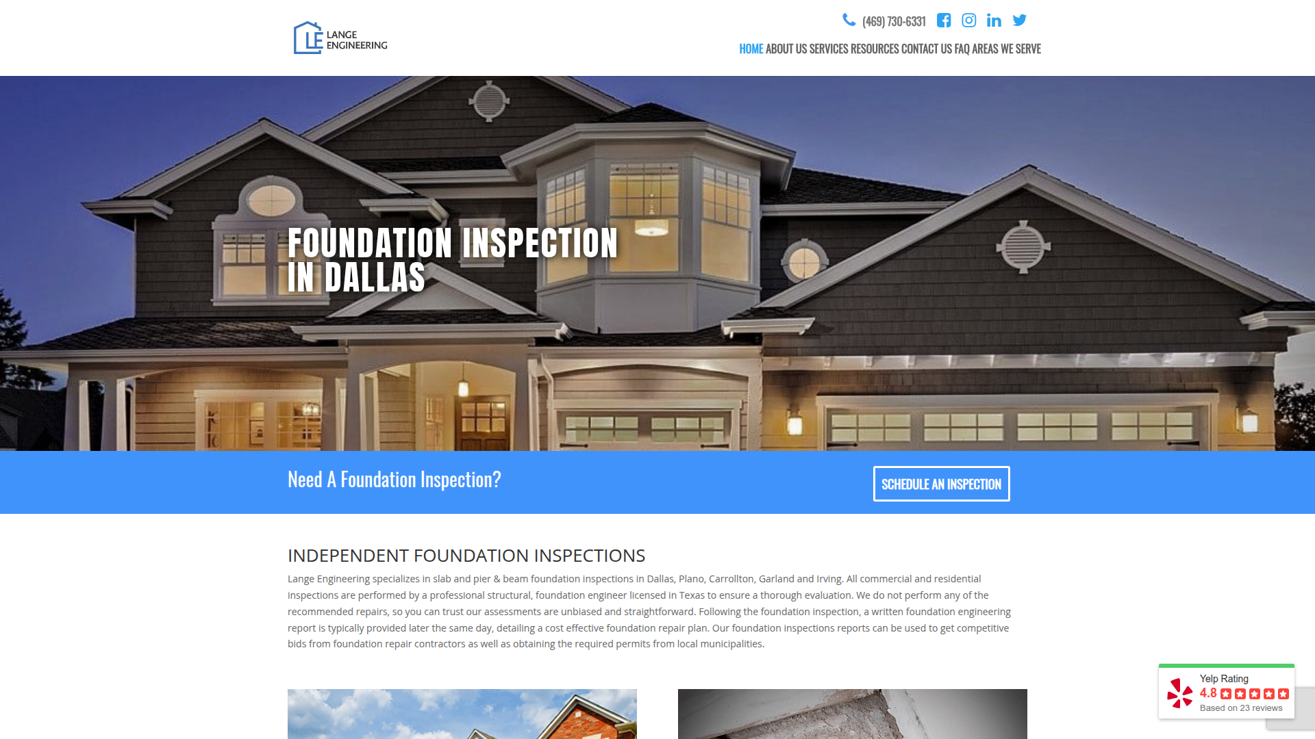 Lange Engineering Foundation Inspections