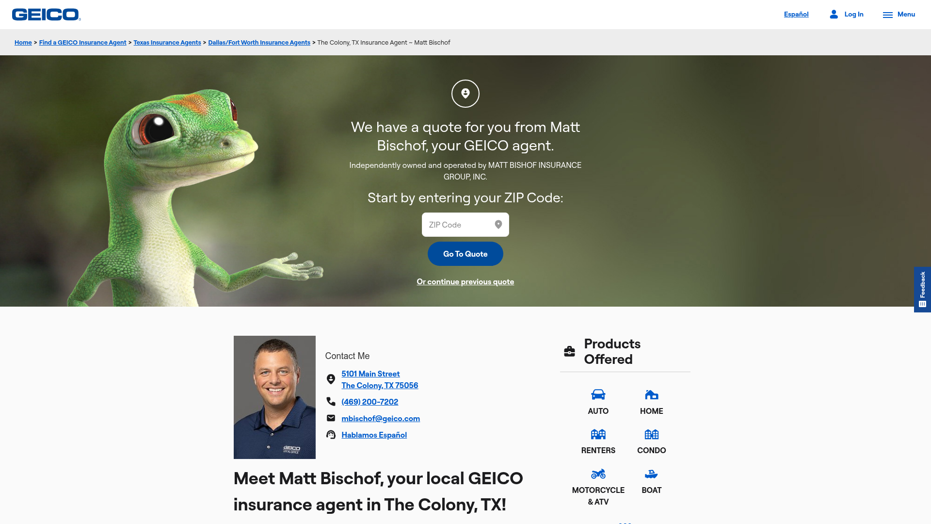 Matt Bischof - GEICO Insurance Agent