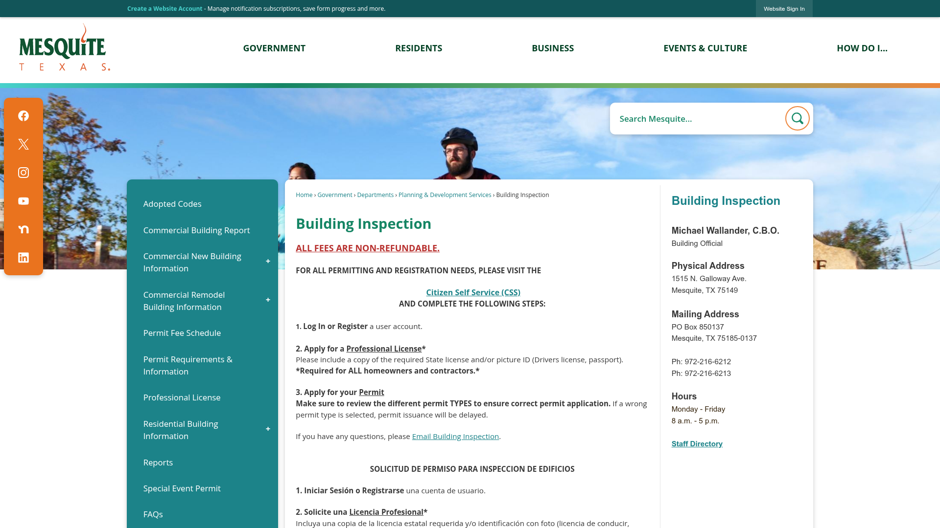 Mesquite Building Inspection