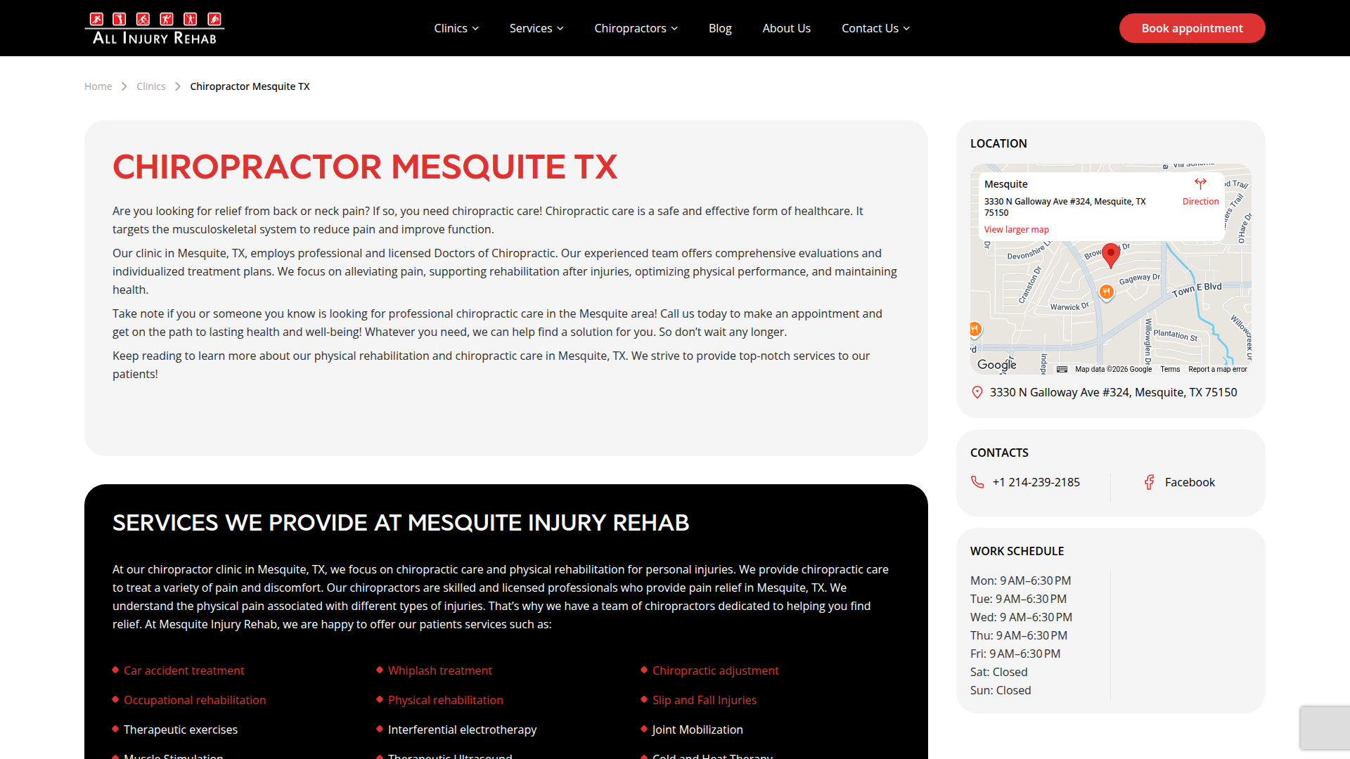 Mesquite Injury Rehab & Chiropractic