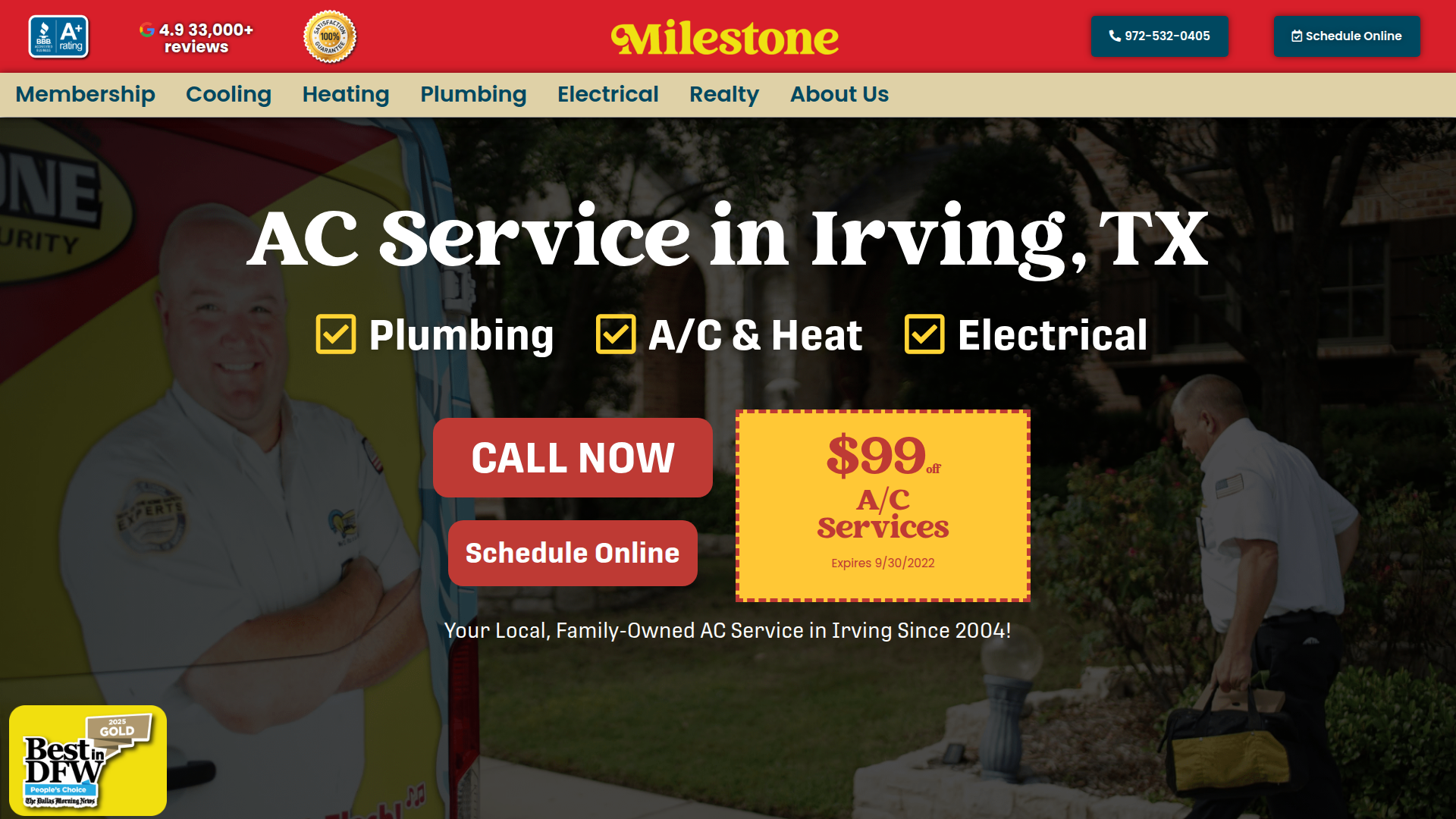 Milestone Electric, A/C, & Plumbing