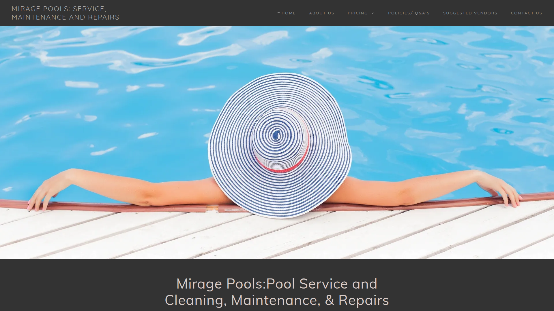 Mirage Pools Pool Service and Repairs