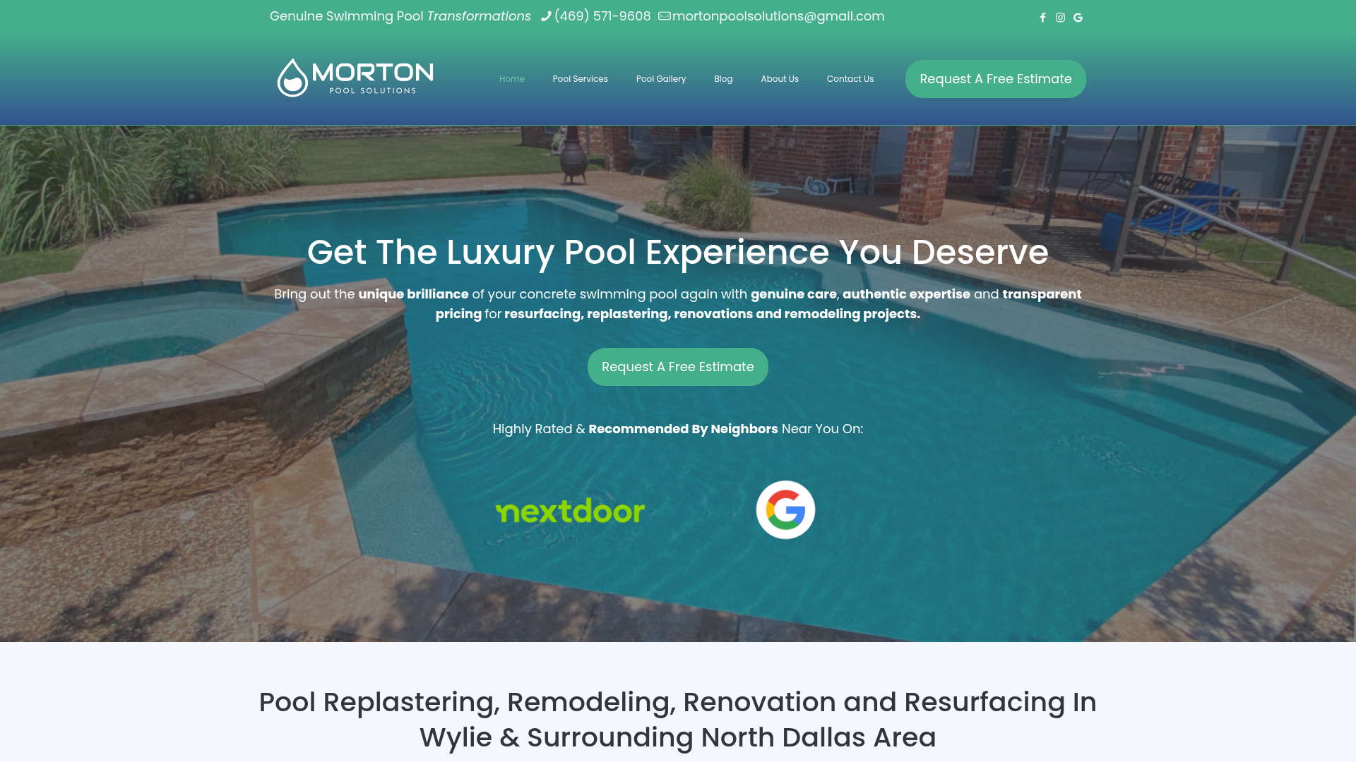 Morton Pool Solutions / Renovations
