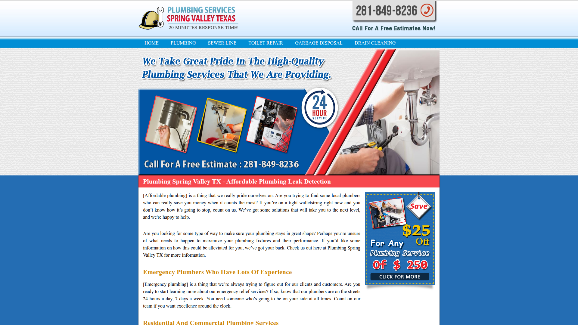 Plumbing Spring Valley TX