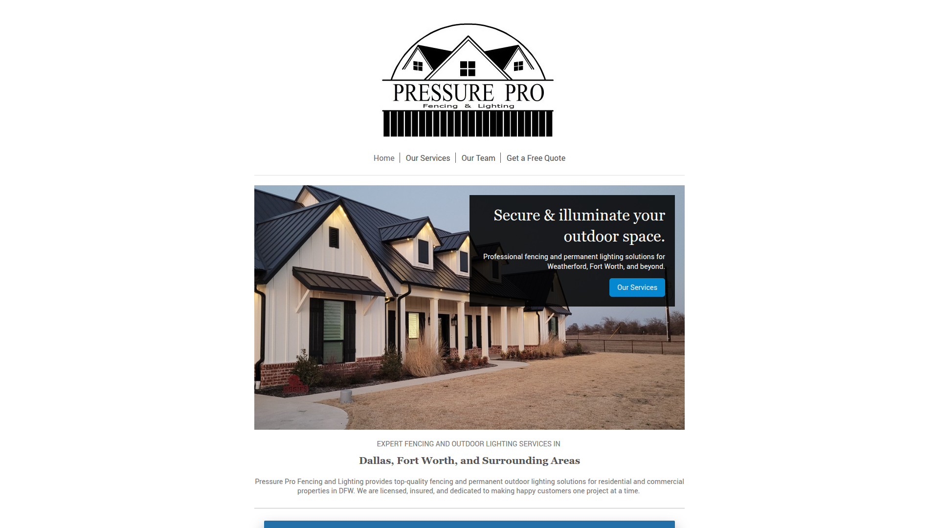 Pressure Pro Fence and Lighting