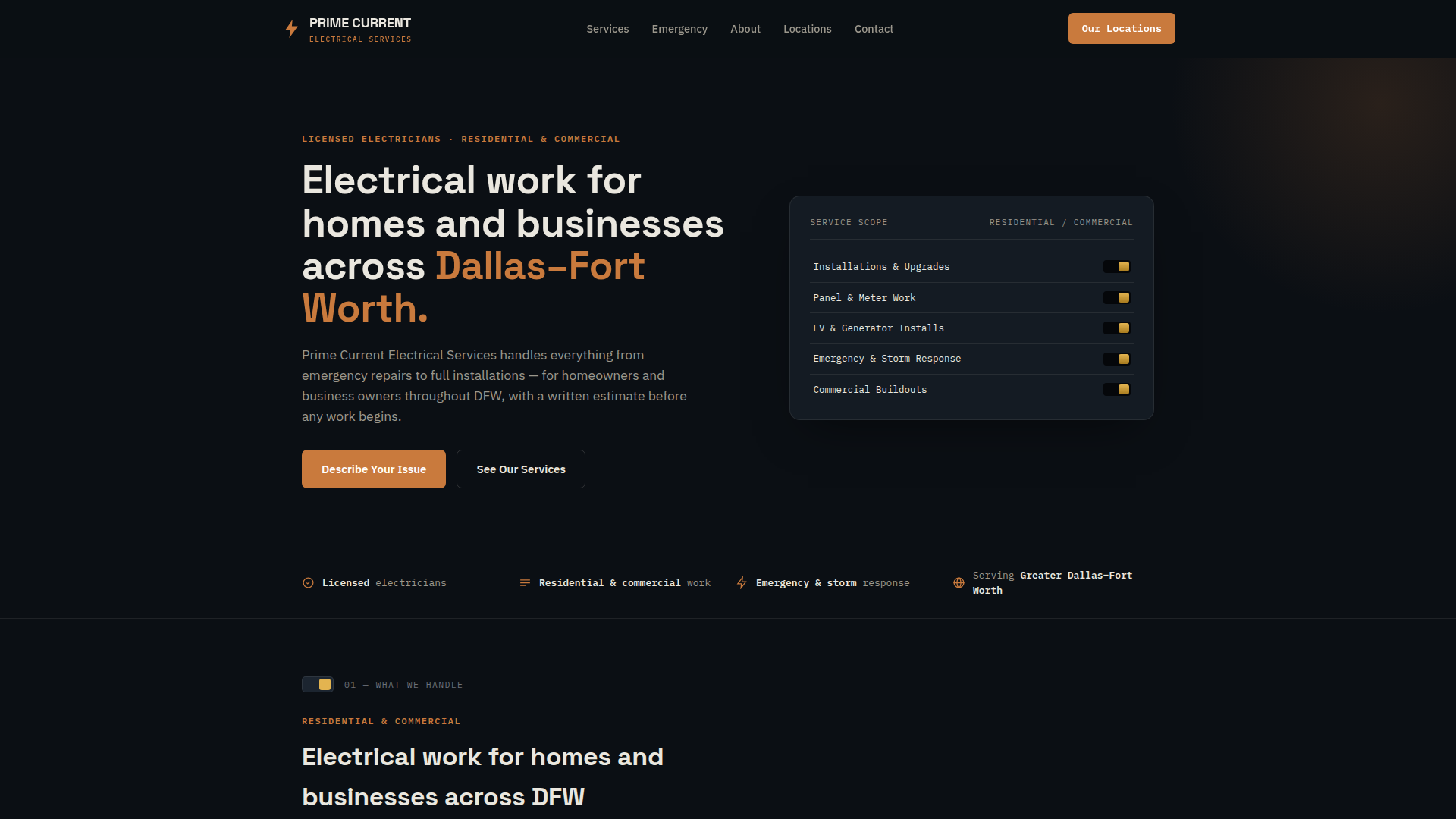 Prime Current Electrical Services Of Carrollton, TX