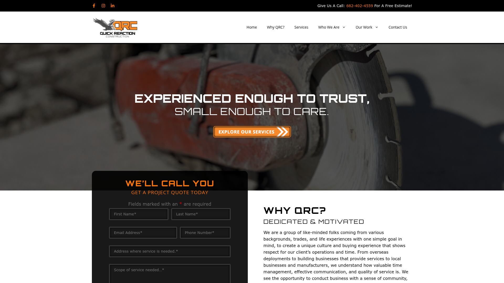 Quick Reaction Construction