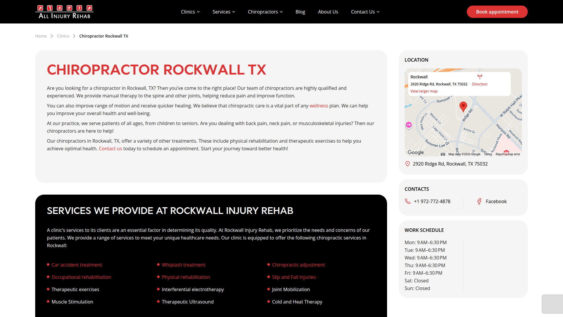 Rockwall Injury Rehab & Chiropractic