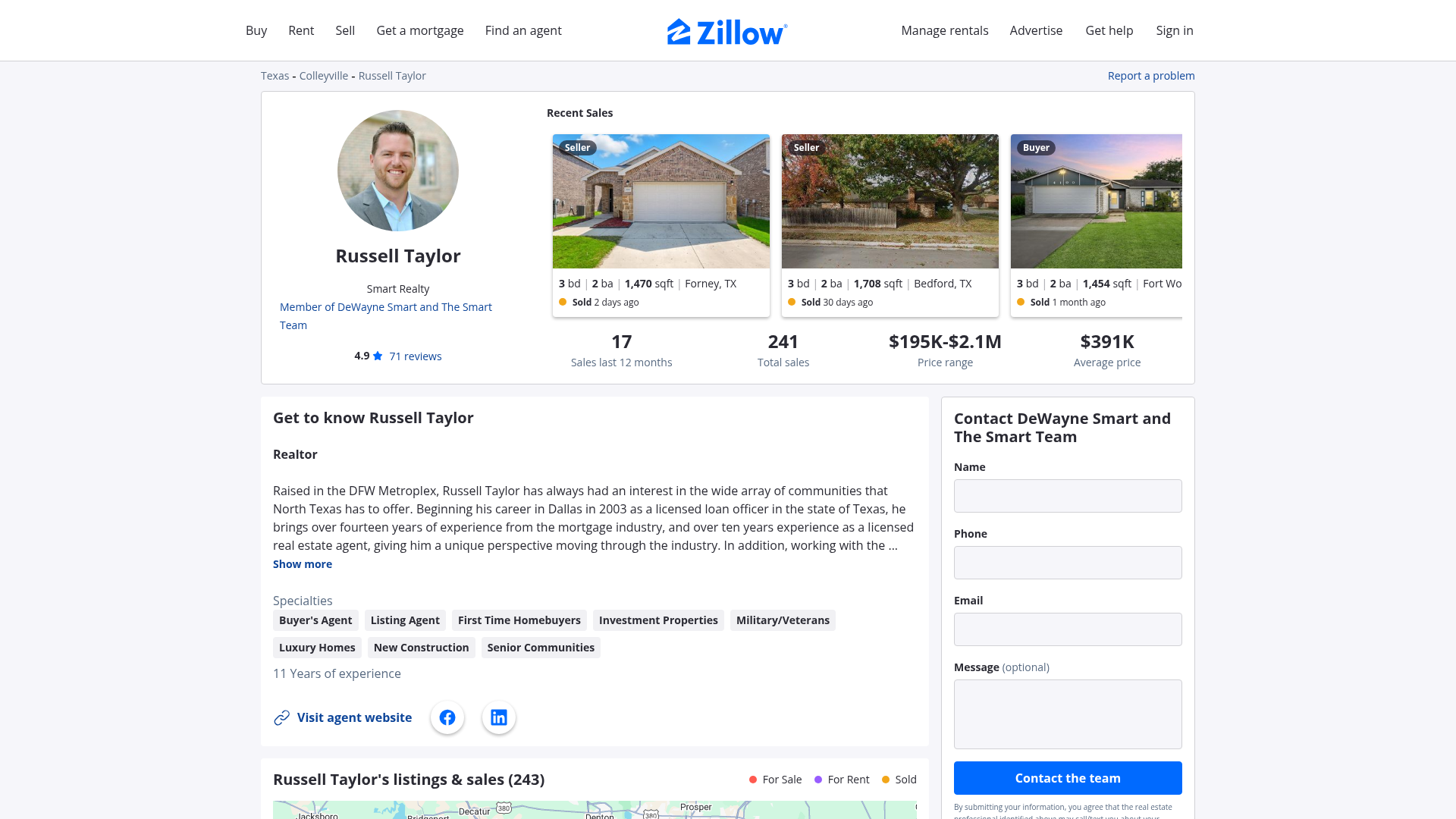 Russell Taylor / Smart Realty Texas Realtor